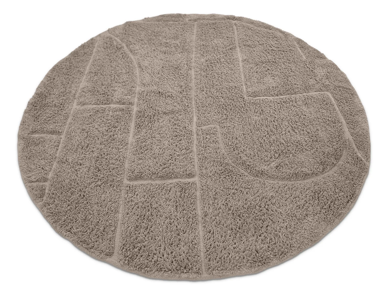Ronde vloerkleden - Cremona Natural Cotton Shaggy (taupe)