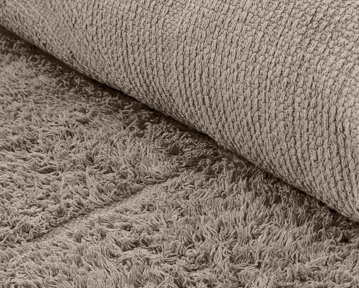 Ronde vloerkleden - Cremona Natural Cotton Shaggy (taupe)