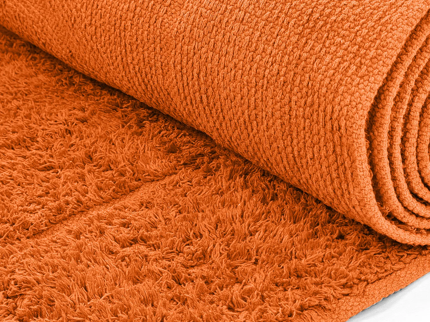 Ronde vloerkleden - Cremona Natural Cotton Shaggy (oranje)