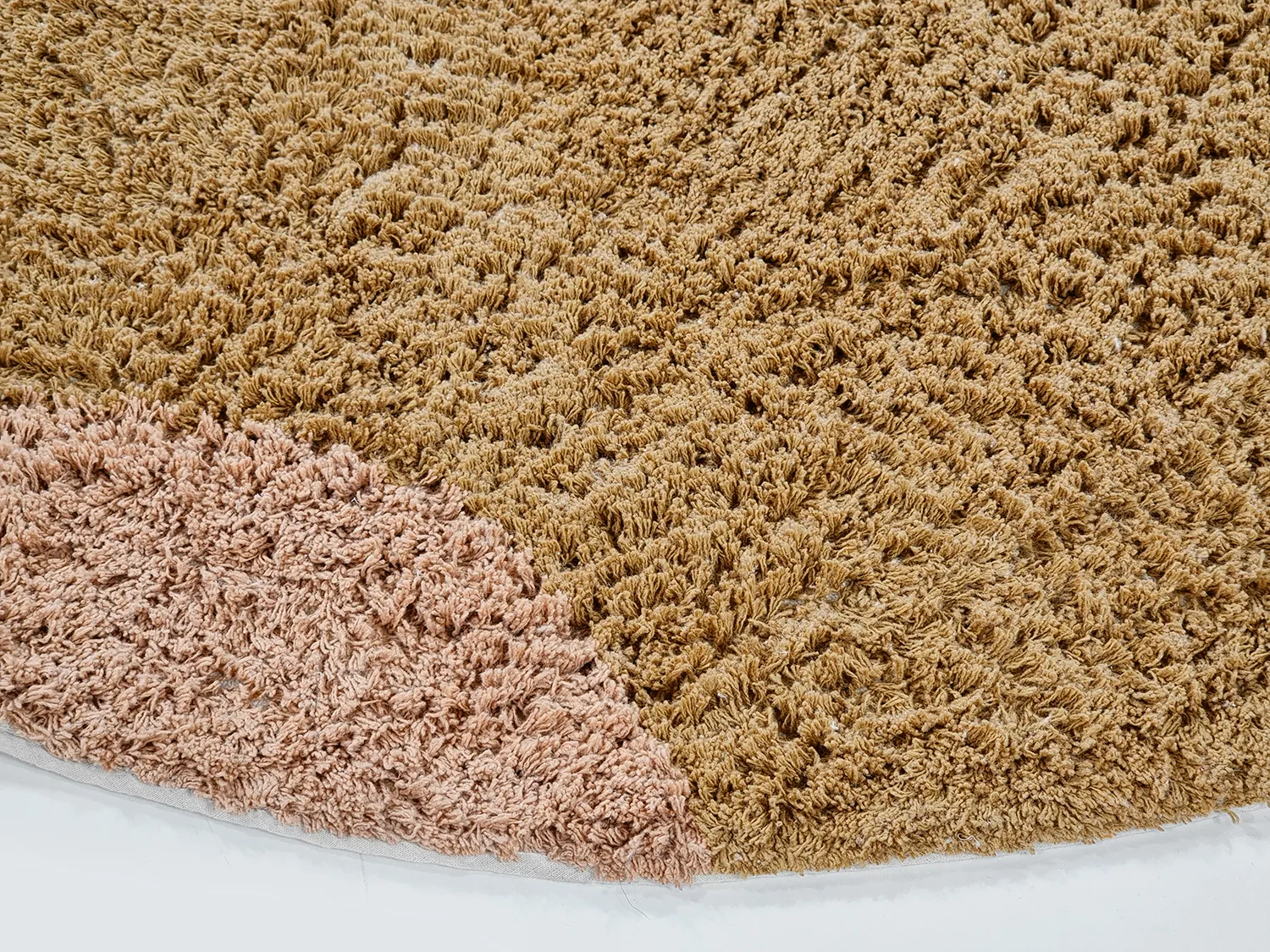 Ronde vloerkleden - Donostia Natural Cotton Shaggy (multi)