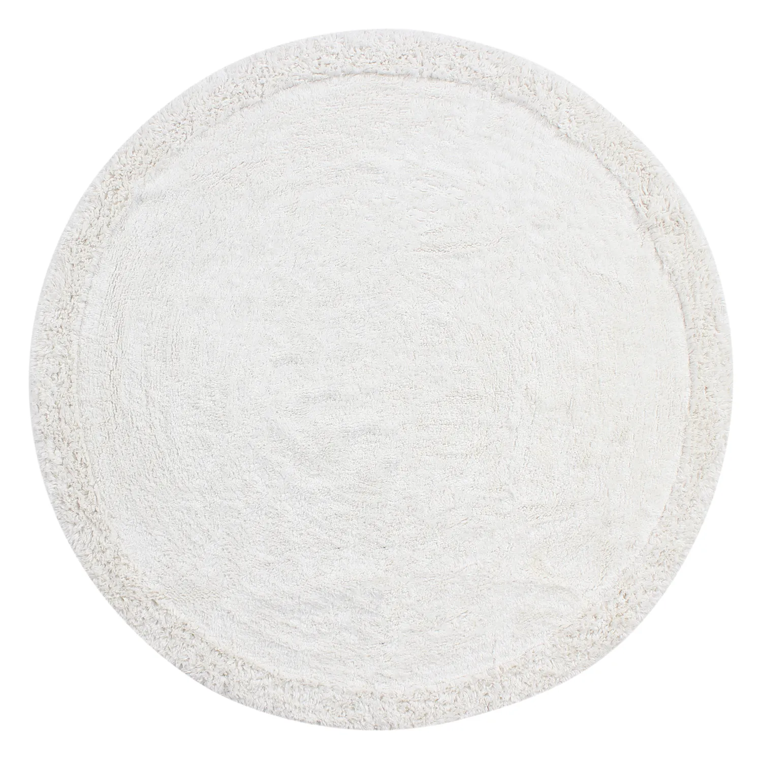 Ronde vloerkleden - Ebba Natural Cotton Shaggy (offwhite)