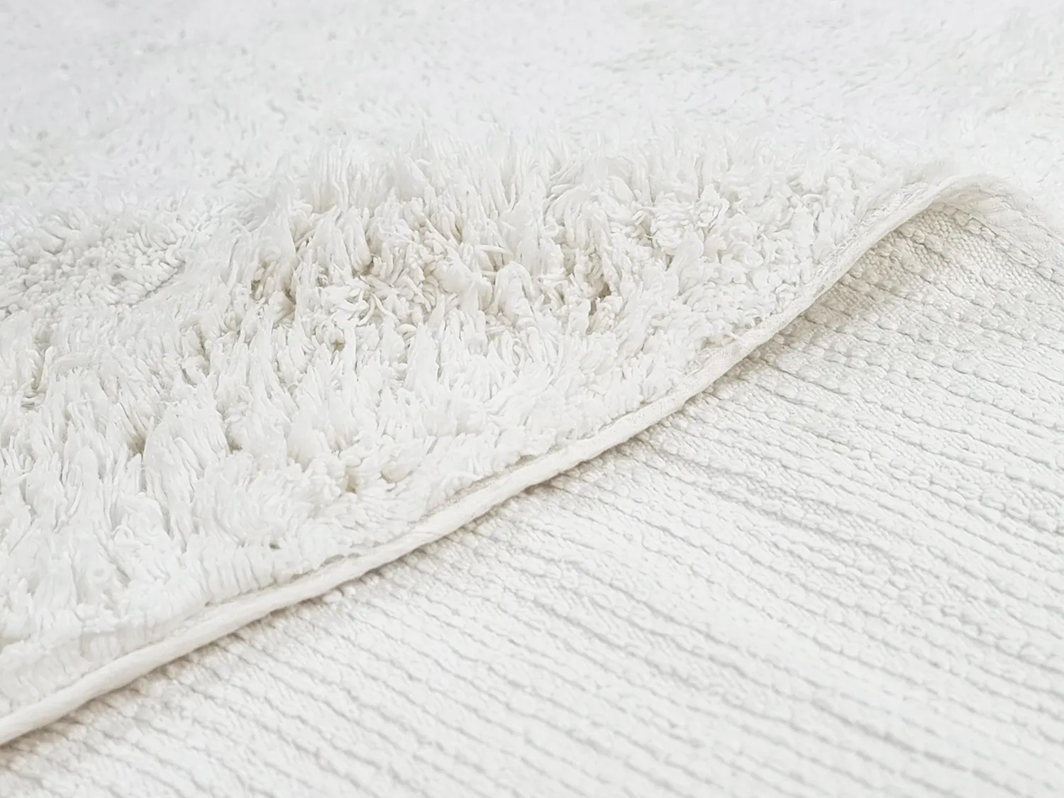 Ronde vloerkleden - Ebba Natural Cotton Shaggy (offwhite)