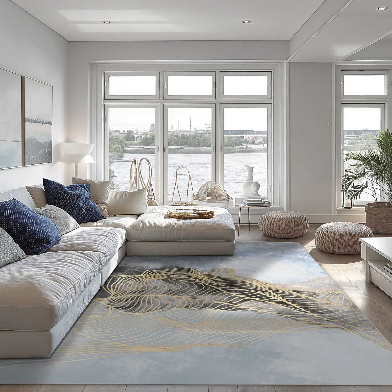 Wilton - Ekual (blauw/grijs/goud)