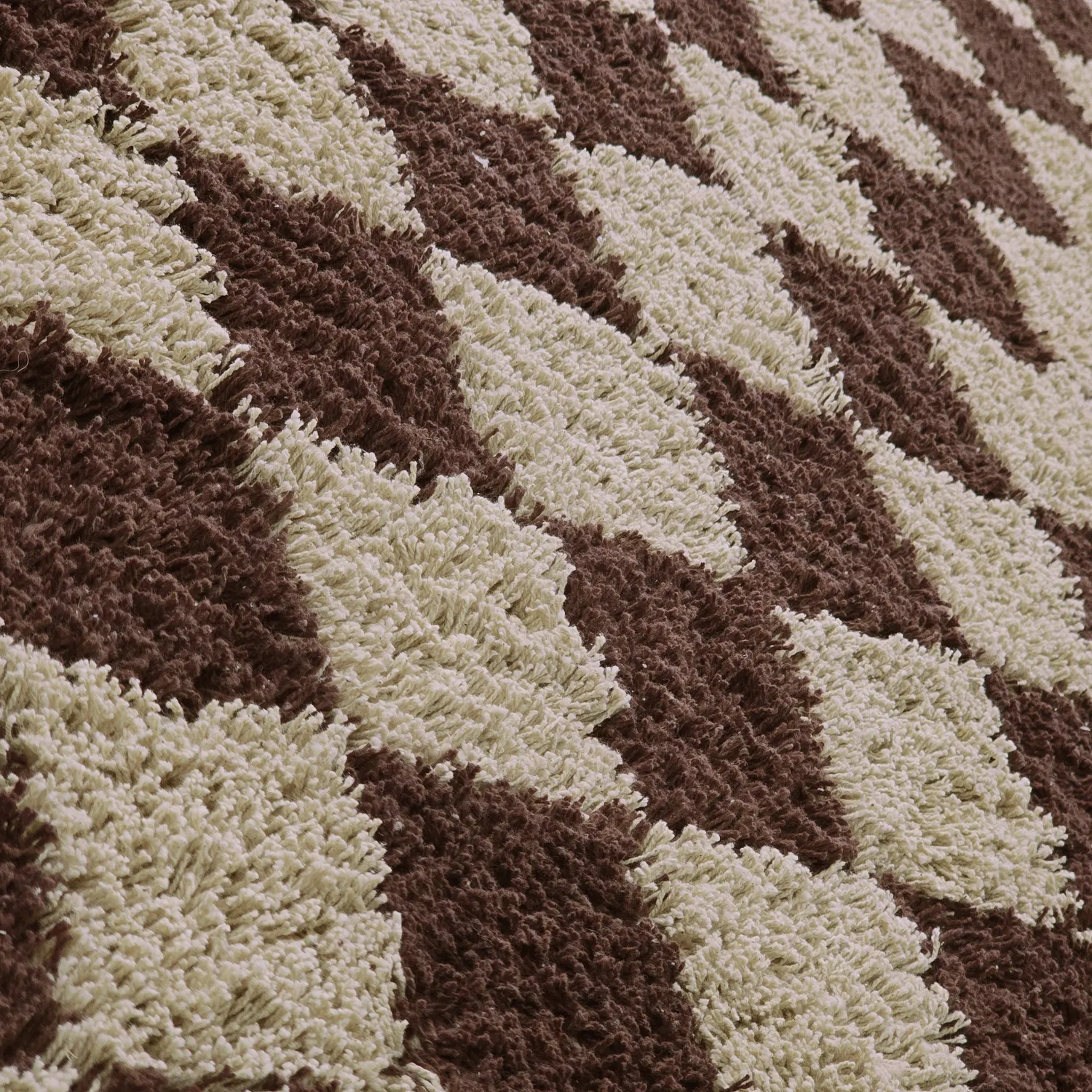 Hoogpolig vloerkleed - Elsey Natural Cotton Shaggy (beige/bruin)