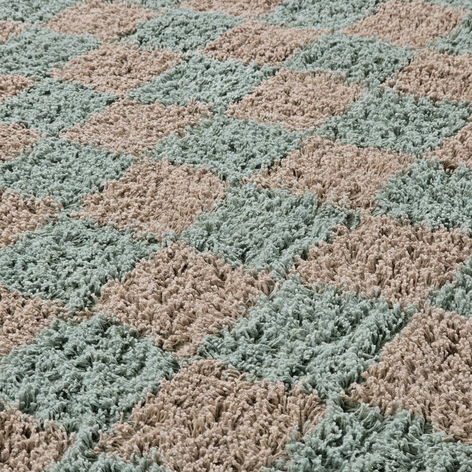 Hoogpolig vloerkleed - Elsey Natural Cotton Shaggy (grijs/roze)