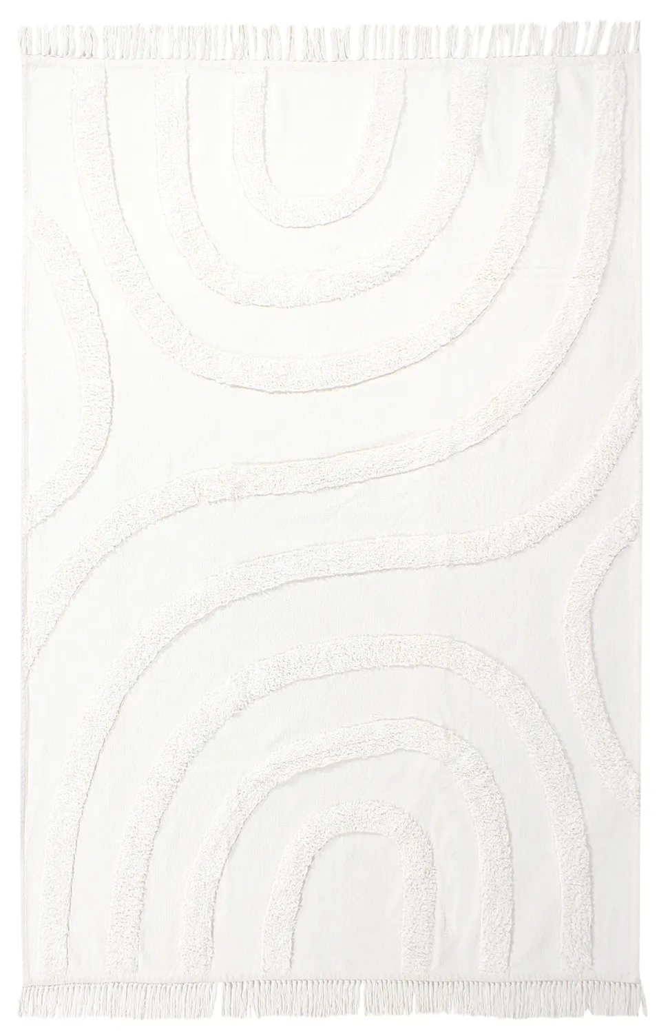 Hoogpolig vloerkleed - Emilia Natural Cotton Shaggy (offwhite)