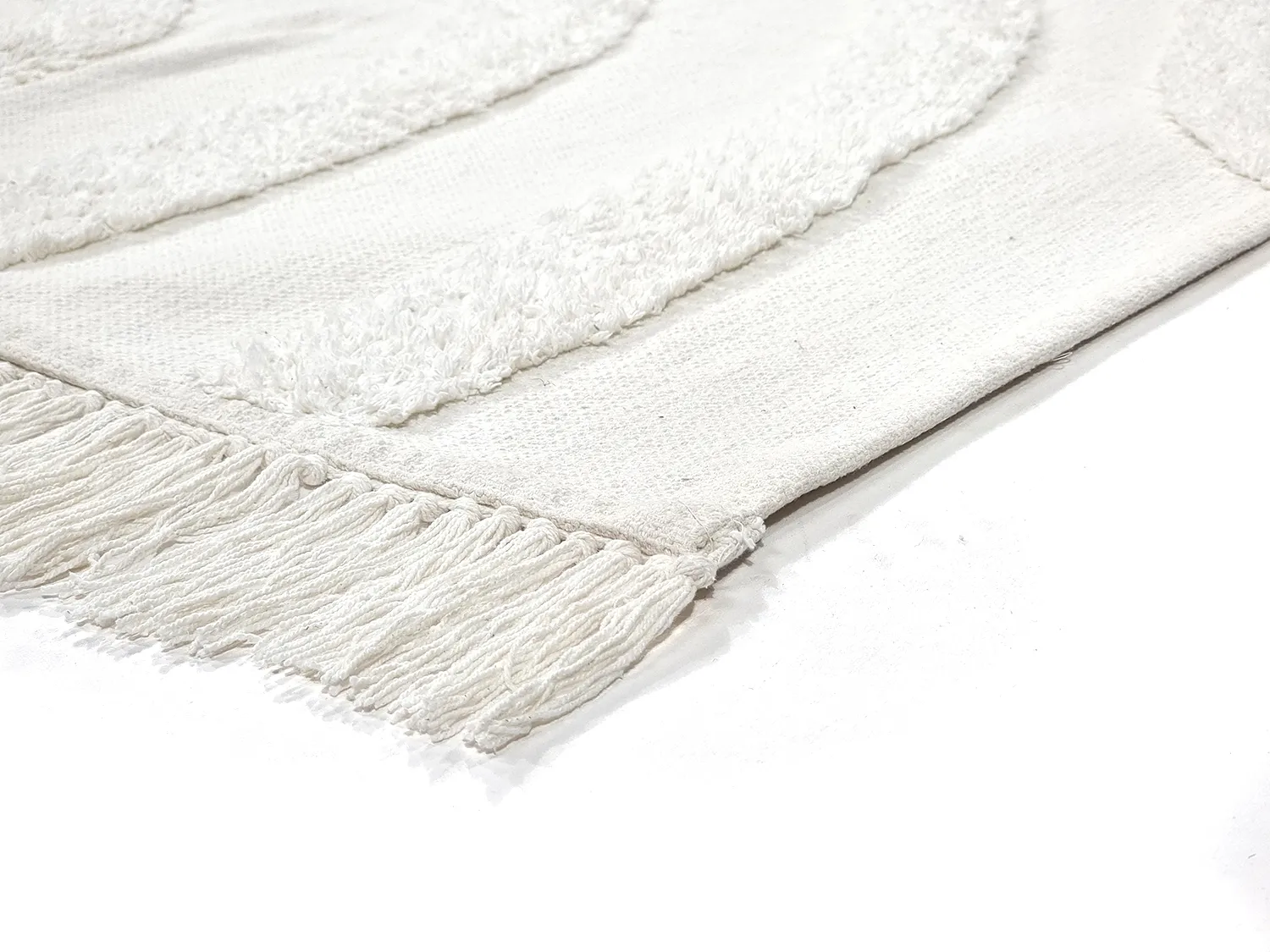 Hoogpolig vloerkleed - Emilia Natural Cotton Shaggy (offwhite)