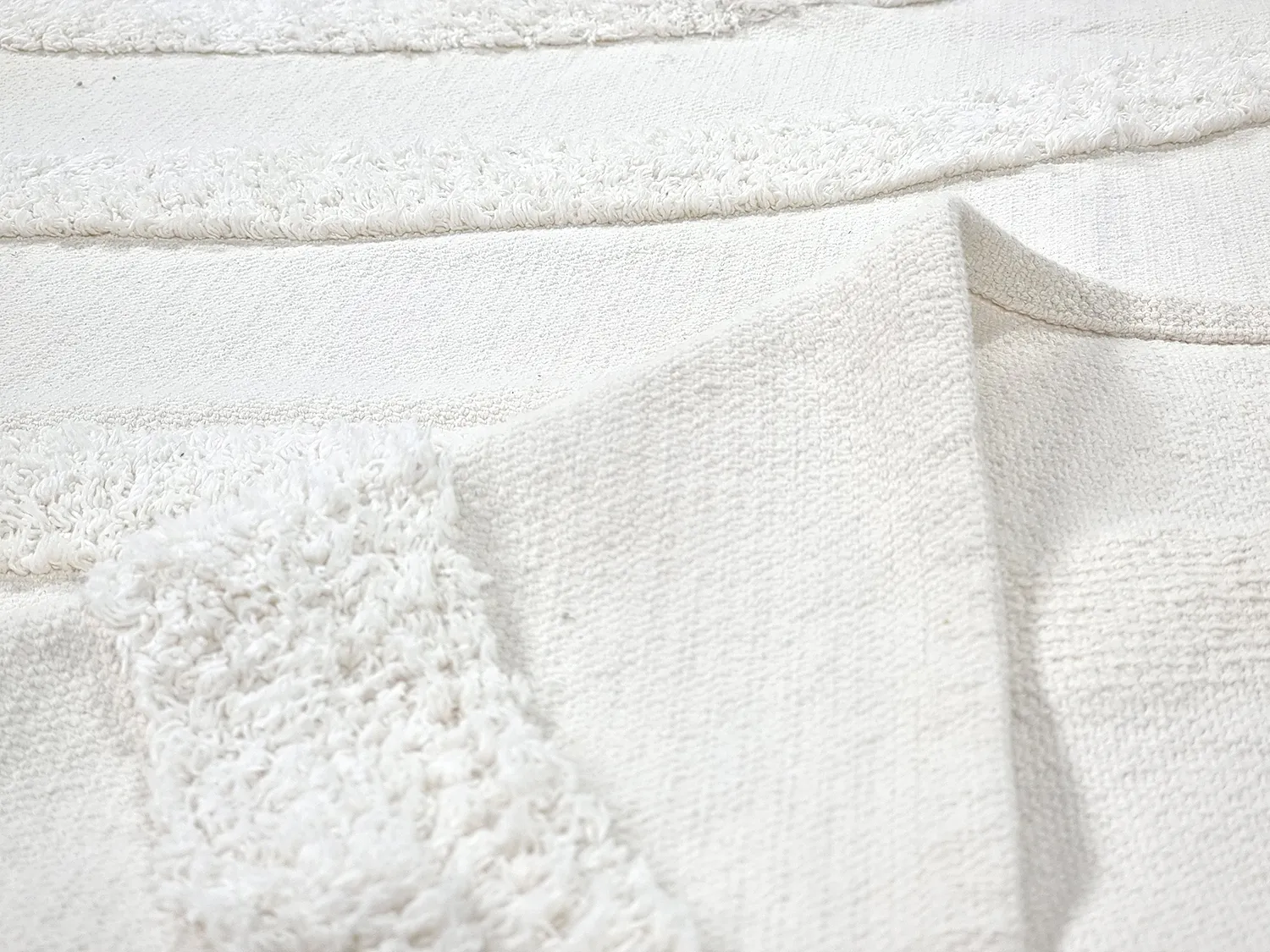 Hoogpolig vloerkleed - Emilia Natural Cotton Shaggy (offwhite)
