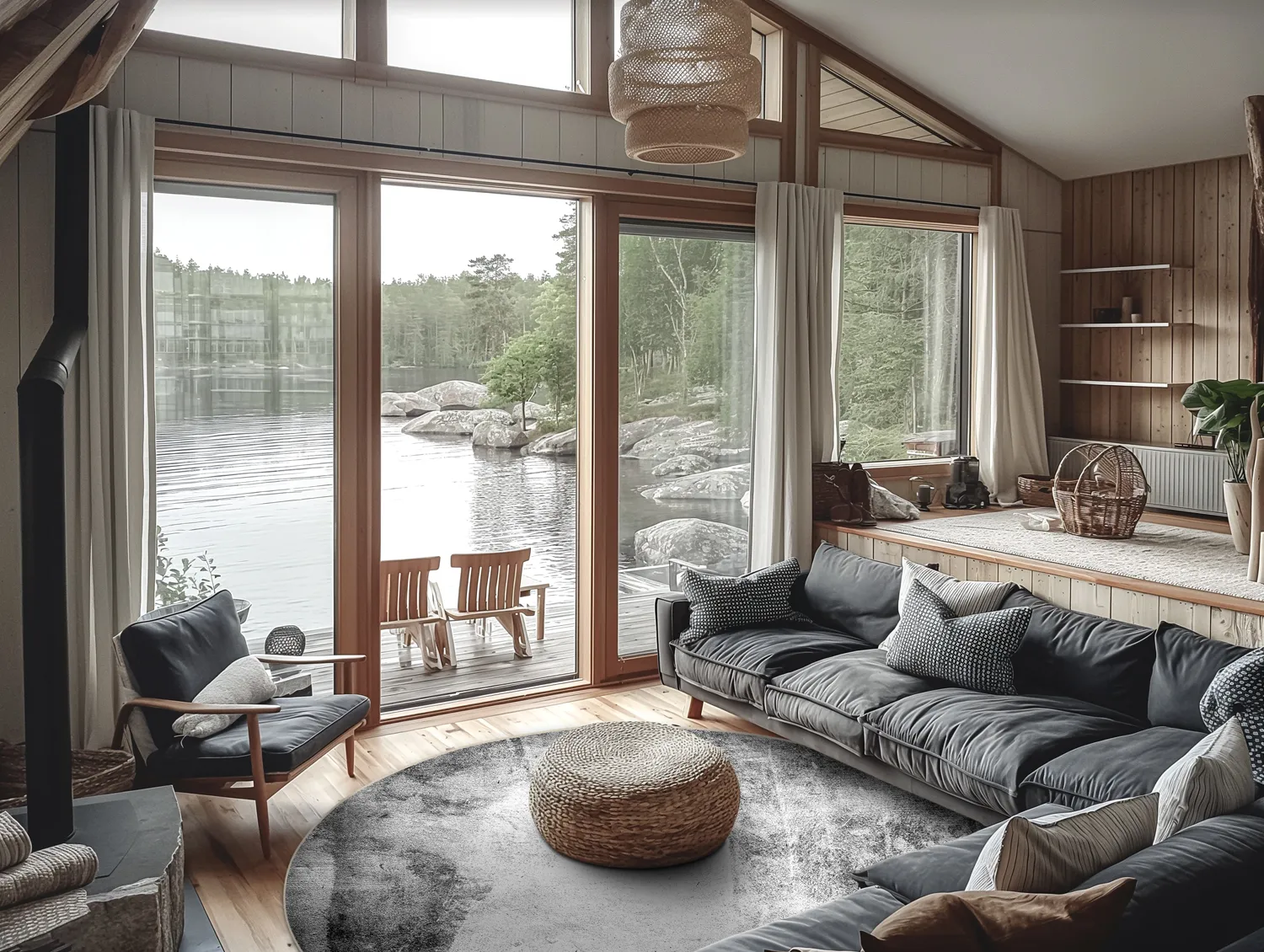 Rond vloerkleed - Esperia (grijs)