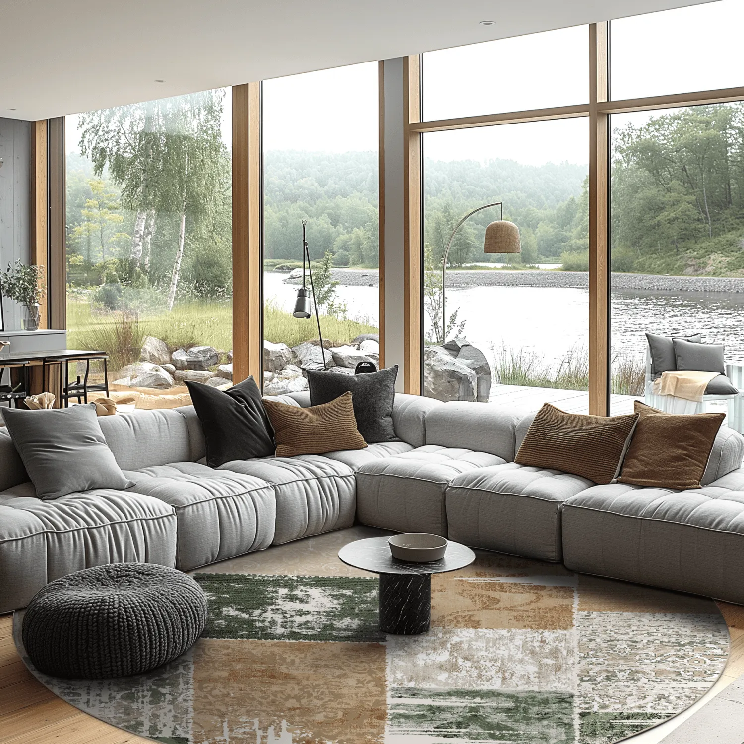 Rond vloerkleed - Ephesus (groen)