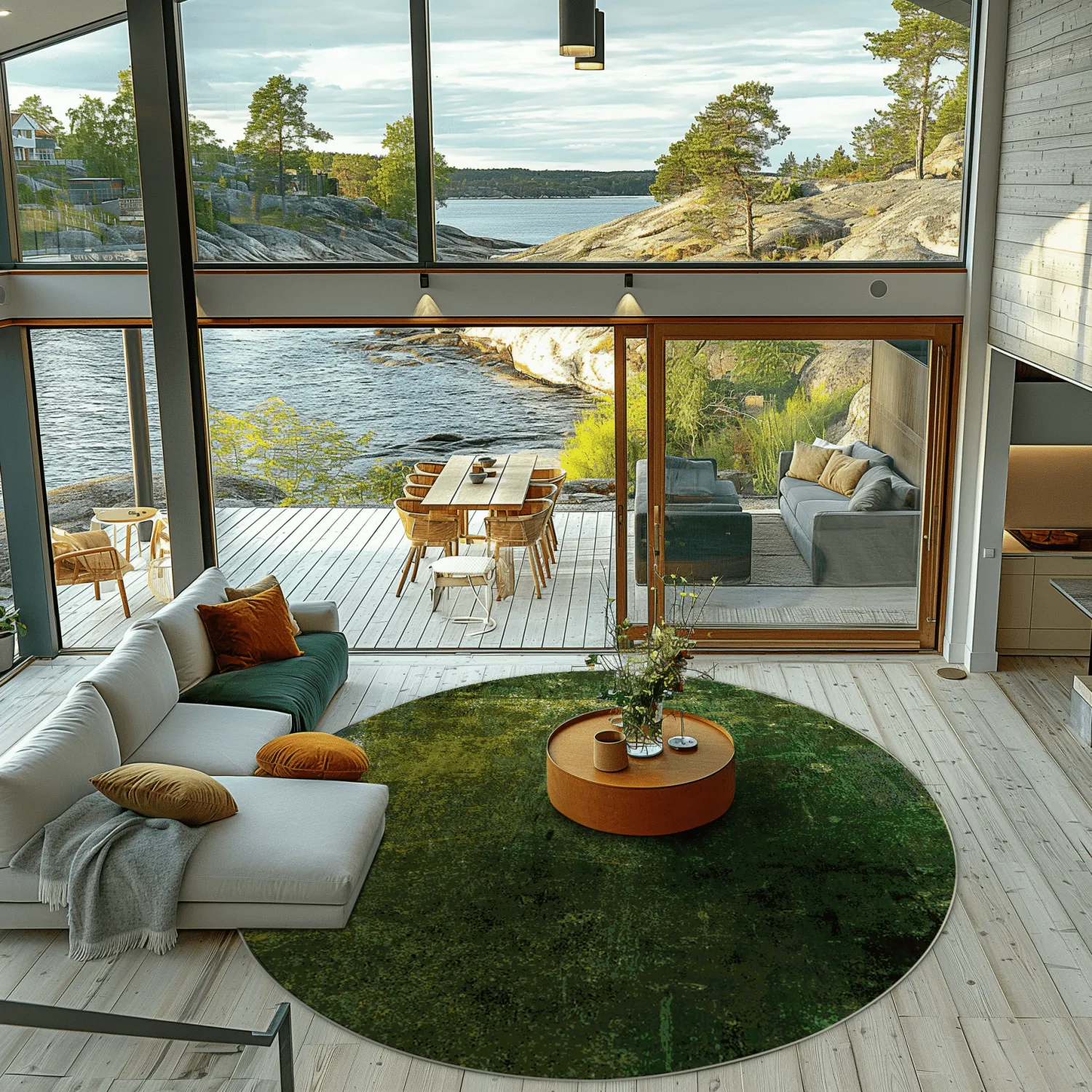 Rond vloerkleed - Estrada (groen)