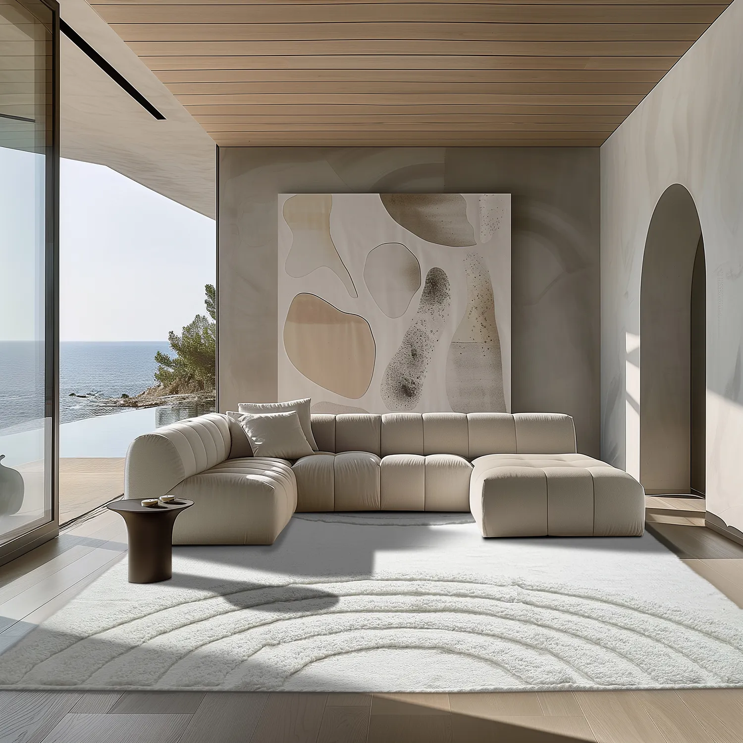 Hoogpolig vloerkleed - Everly Natural Cotton Shaggy (offwhite)