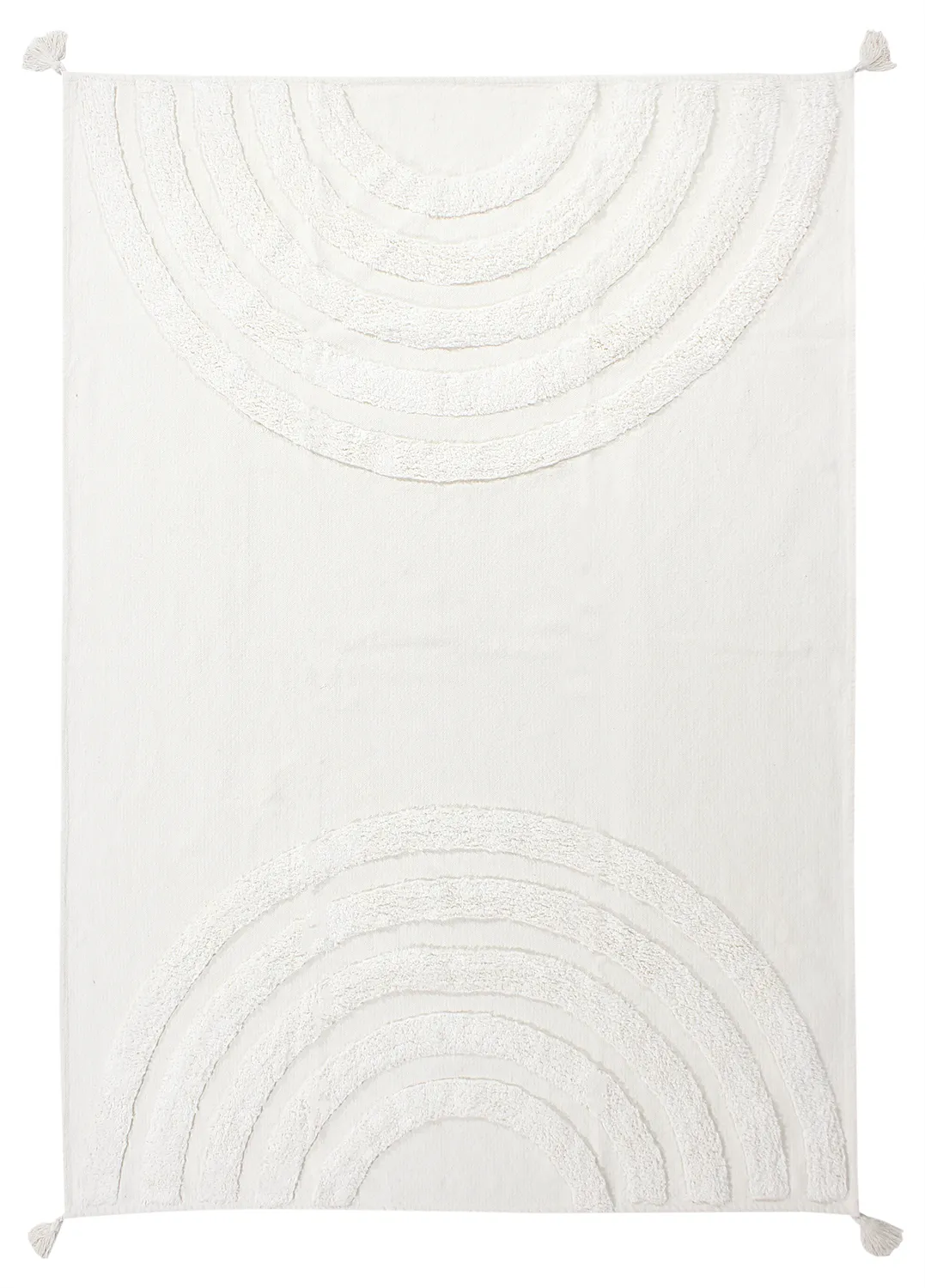 Hoogpolig vloerkleed - Everly Natural Cotton Shaggy (offwhite)