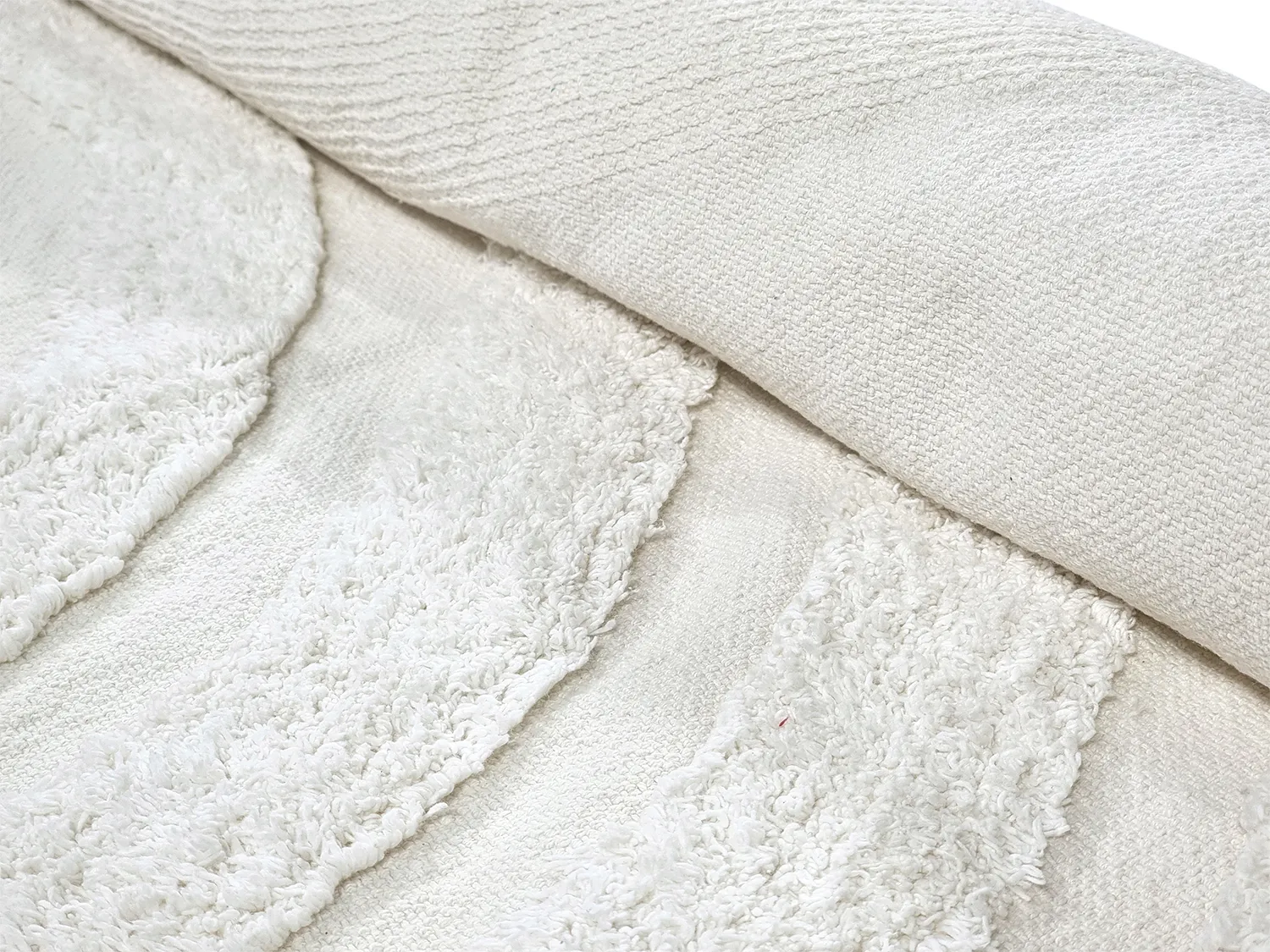 Hoogpolig vloerkleed - Everly Natural Cotton Shaggy (offwhite)