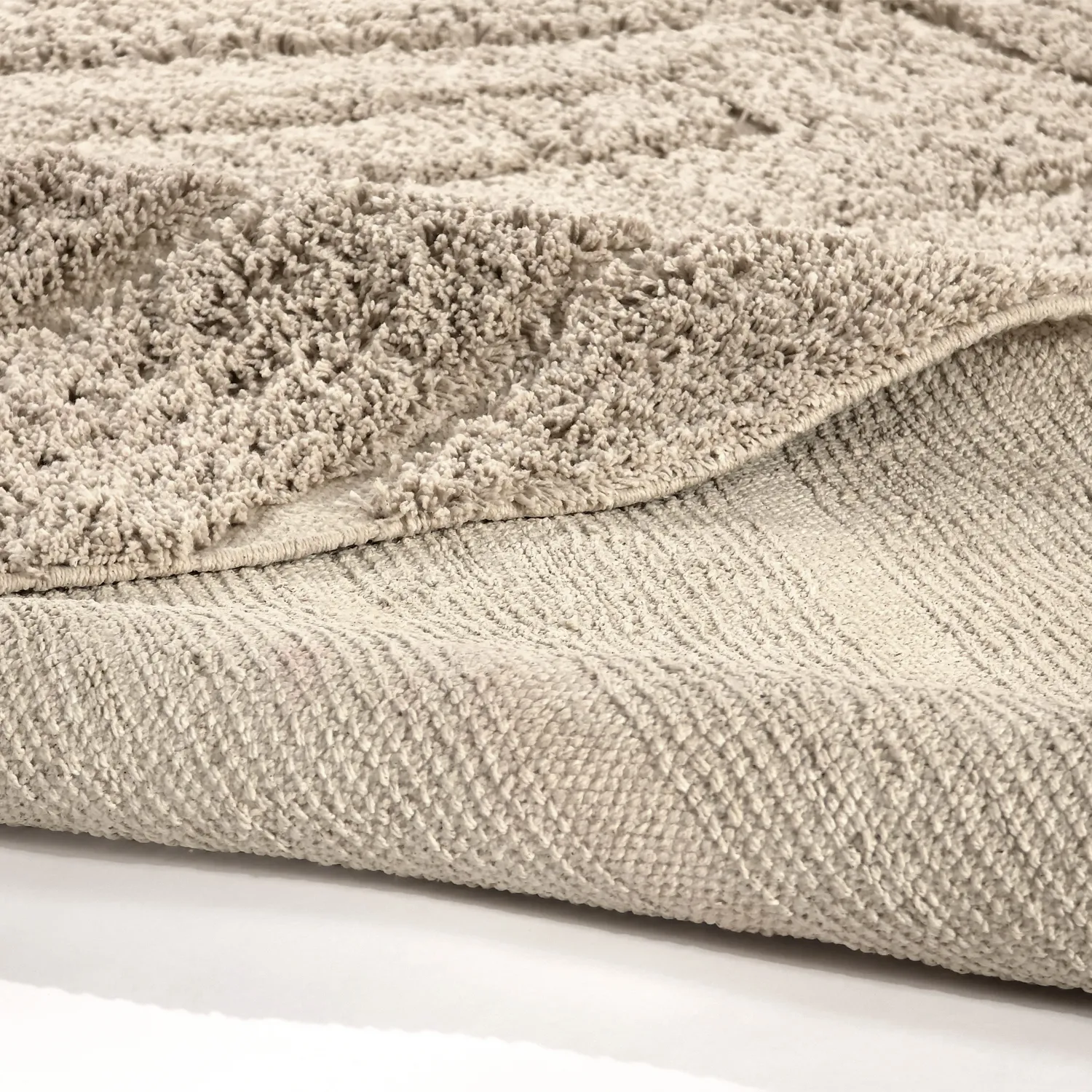 Hoogpolig vloerkleed - Farley Natural Cotton Shaggy (beige)