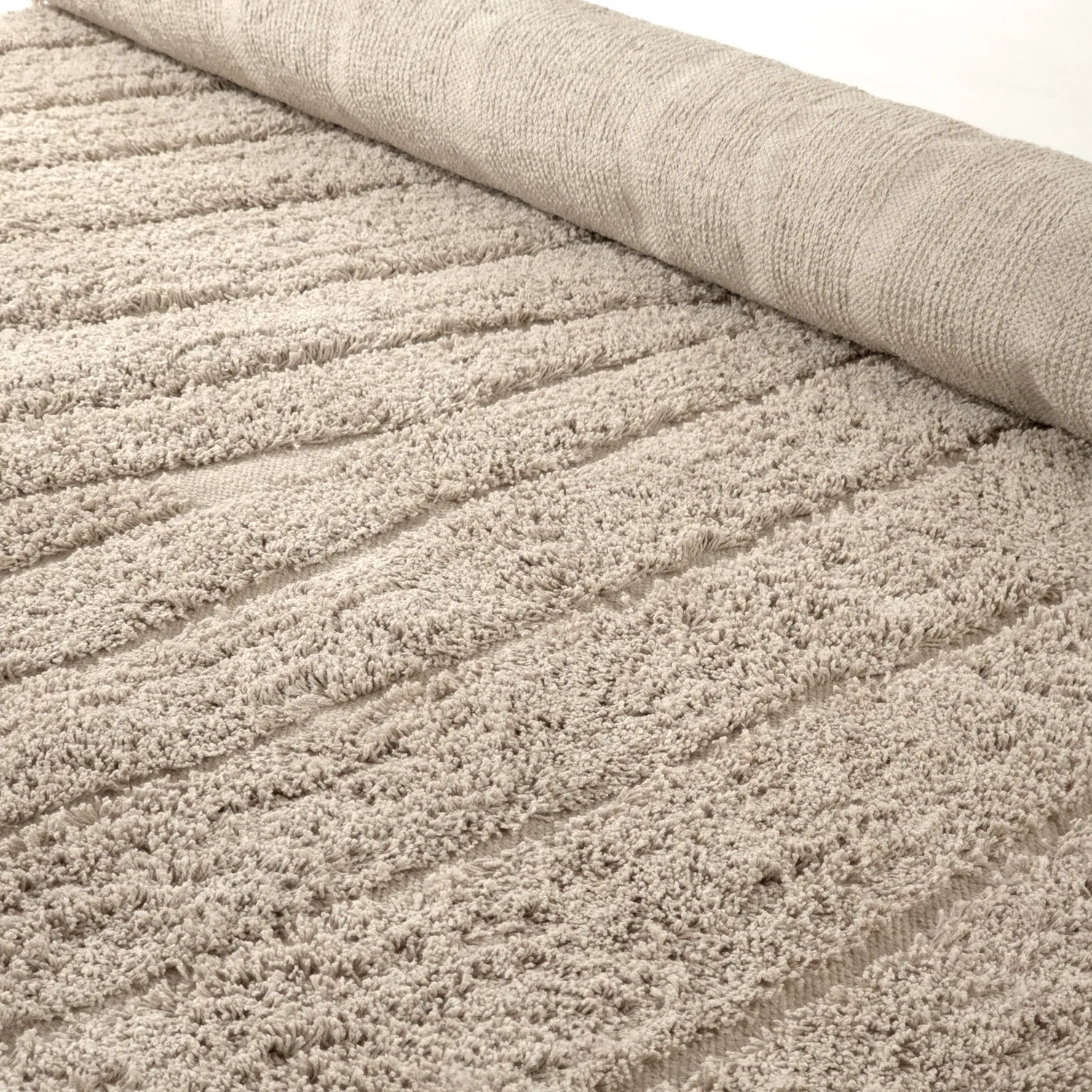 Hoogpolig vloerkleed - Farley Natural Cotton Shaggy (beige)