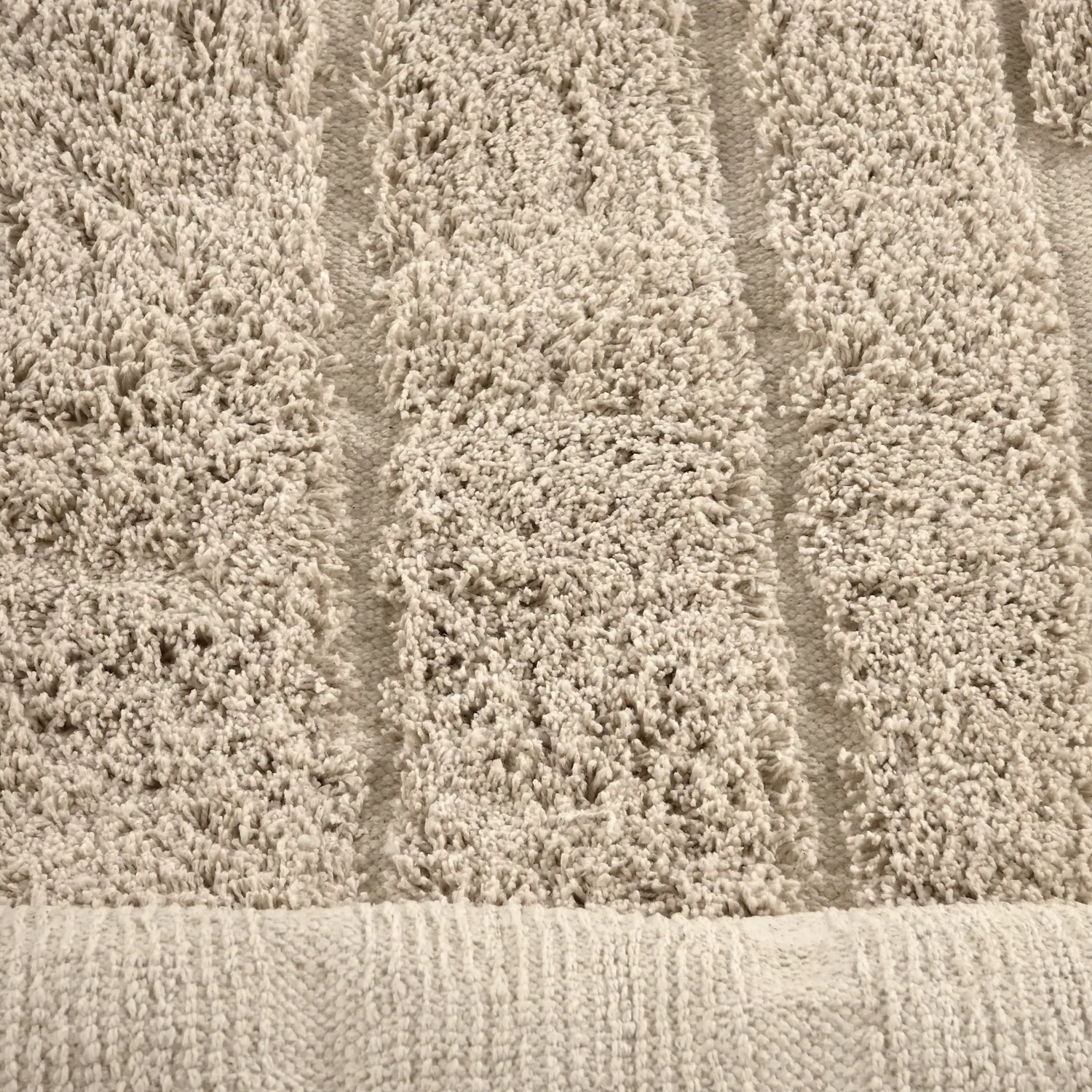 Hoogpolig vloerkleed - Farley Natural Cotton Shaggy (beige)