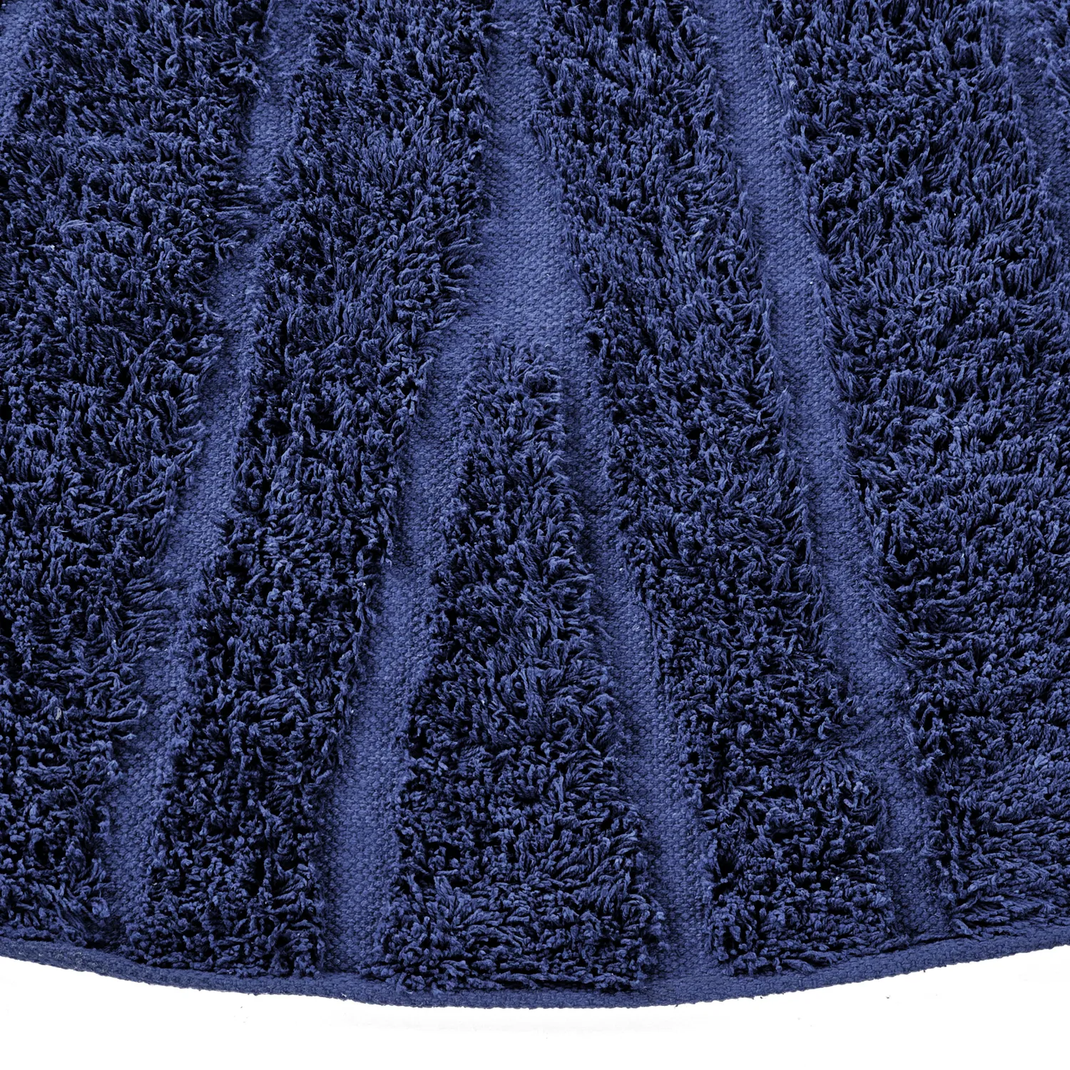 Ronde vloerkleden - Farley Natural Cotton Shaggy (blauw)