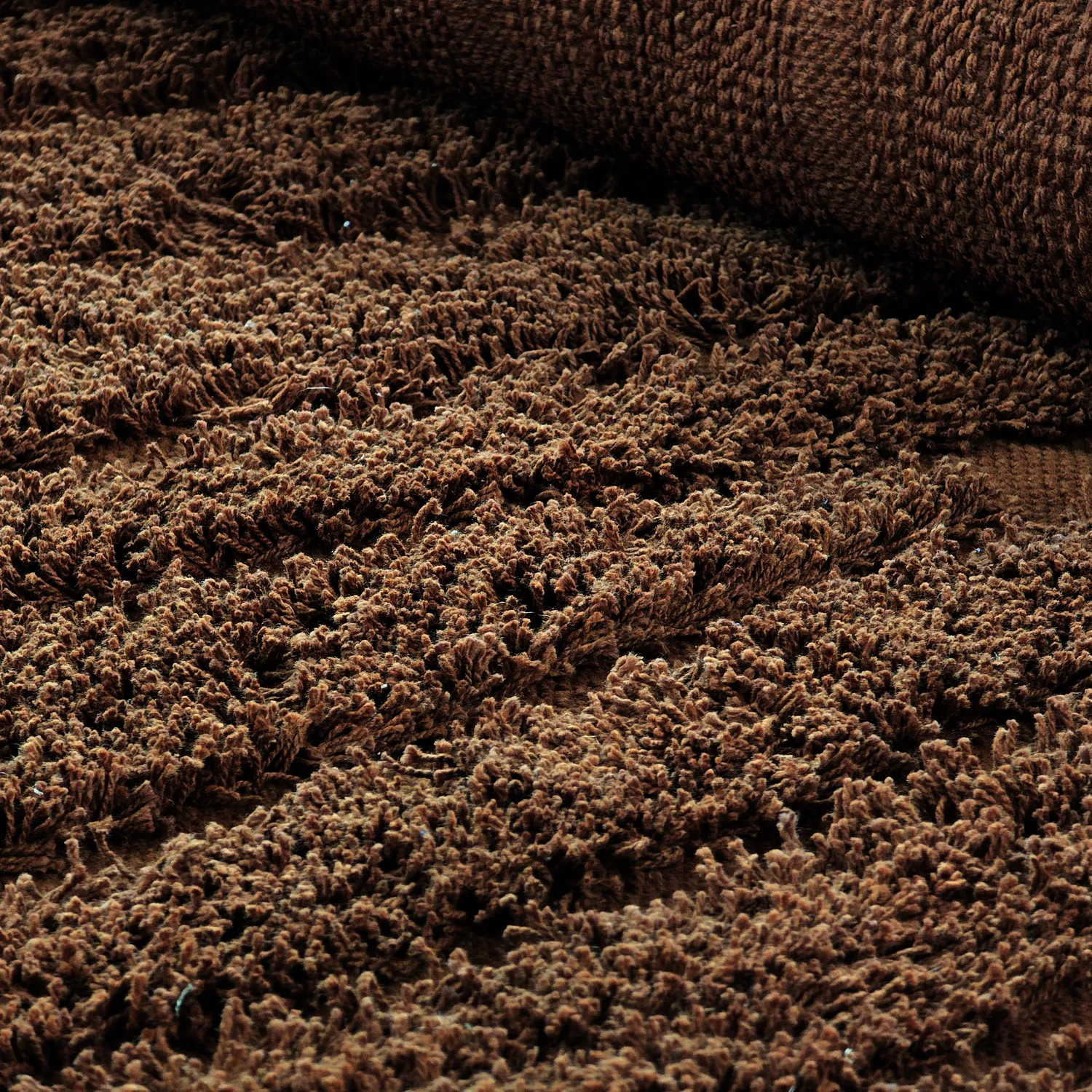 Hoogpolig vloerkleed - Farley Natural Cotton Shaggy (bruin)