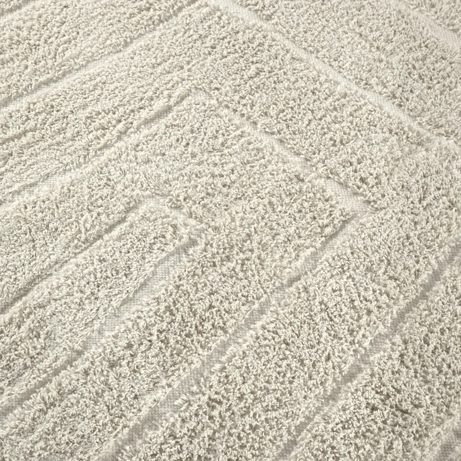 Hoogpolig vloerkleed - Farley Natural Cotton Shaggy (gebroken wit)