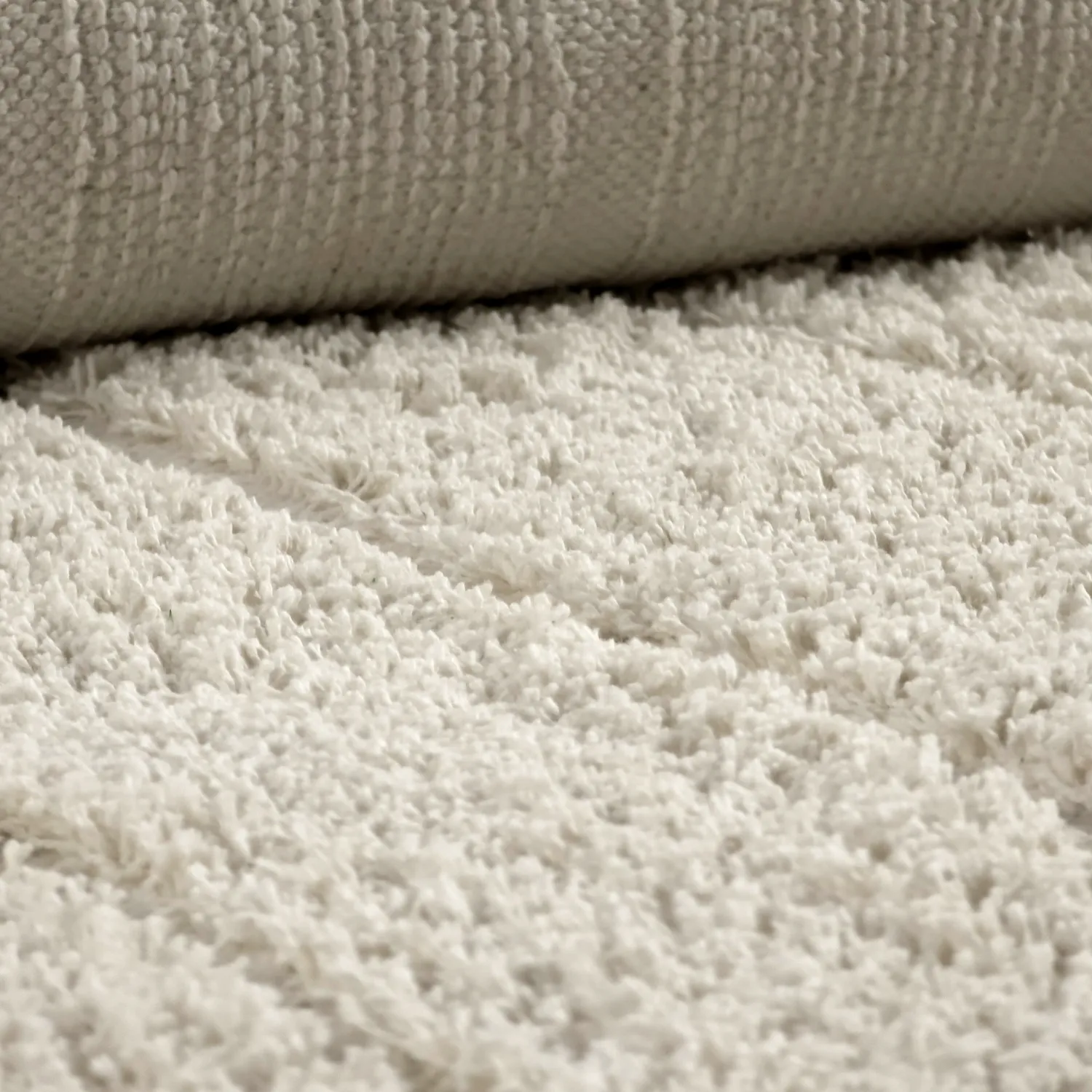 Hoogpolig vloerkleed - Farley Natural Cotton Shaggy (gebroken wit)