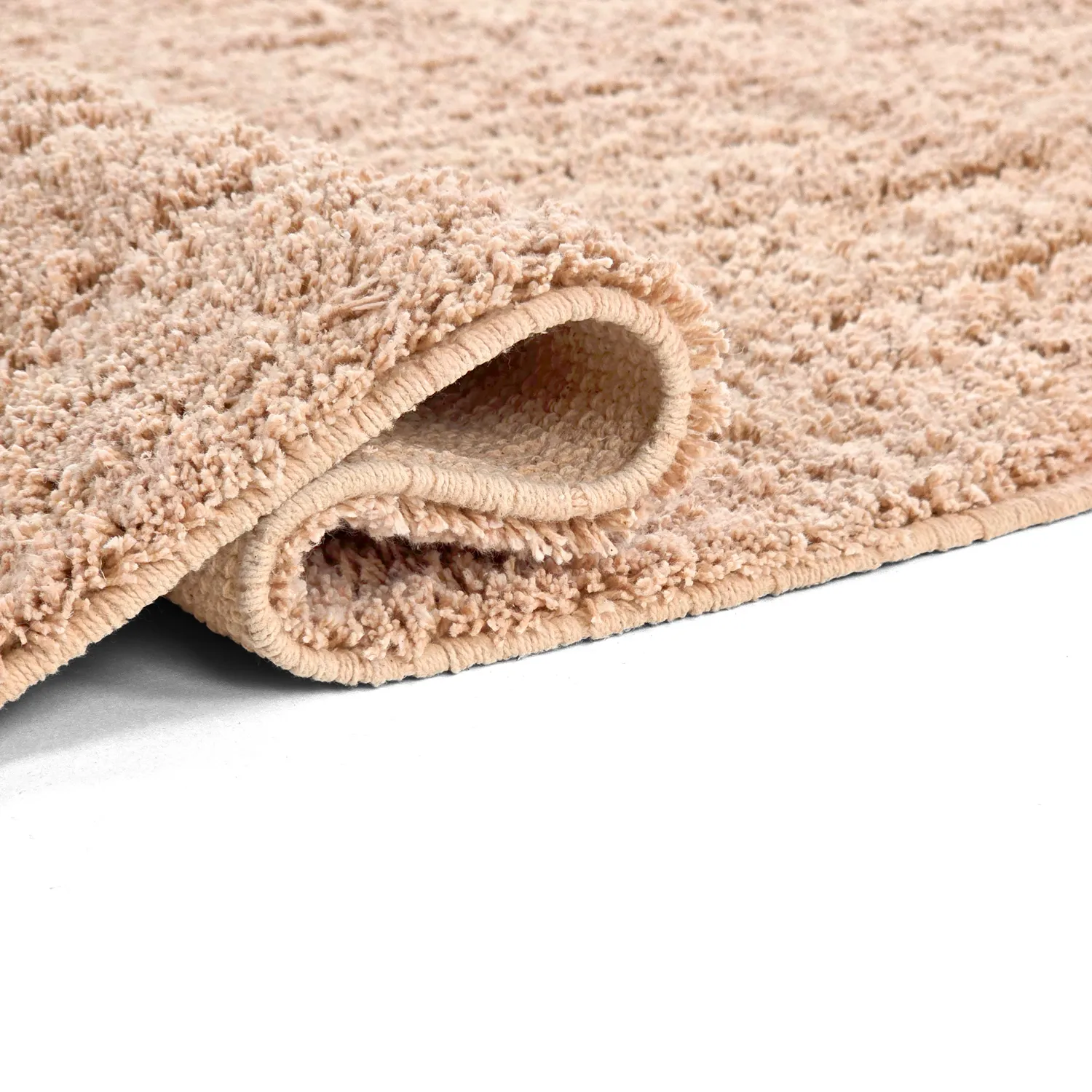 Hoogpolig vloerkleed - Farley Natural Cotton Shaggy (roze)