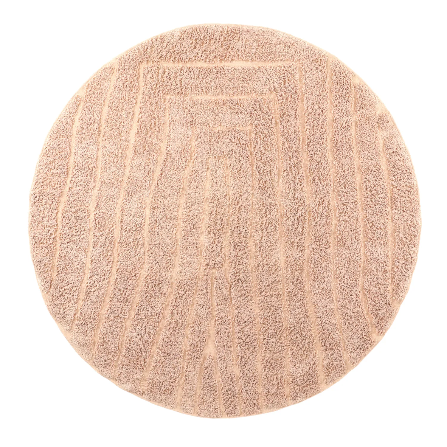 Ronde vloerkleden - Farley Natural Cotton Shaggy (roze)