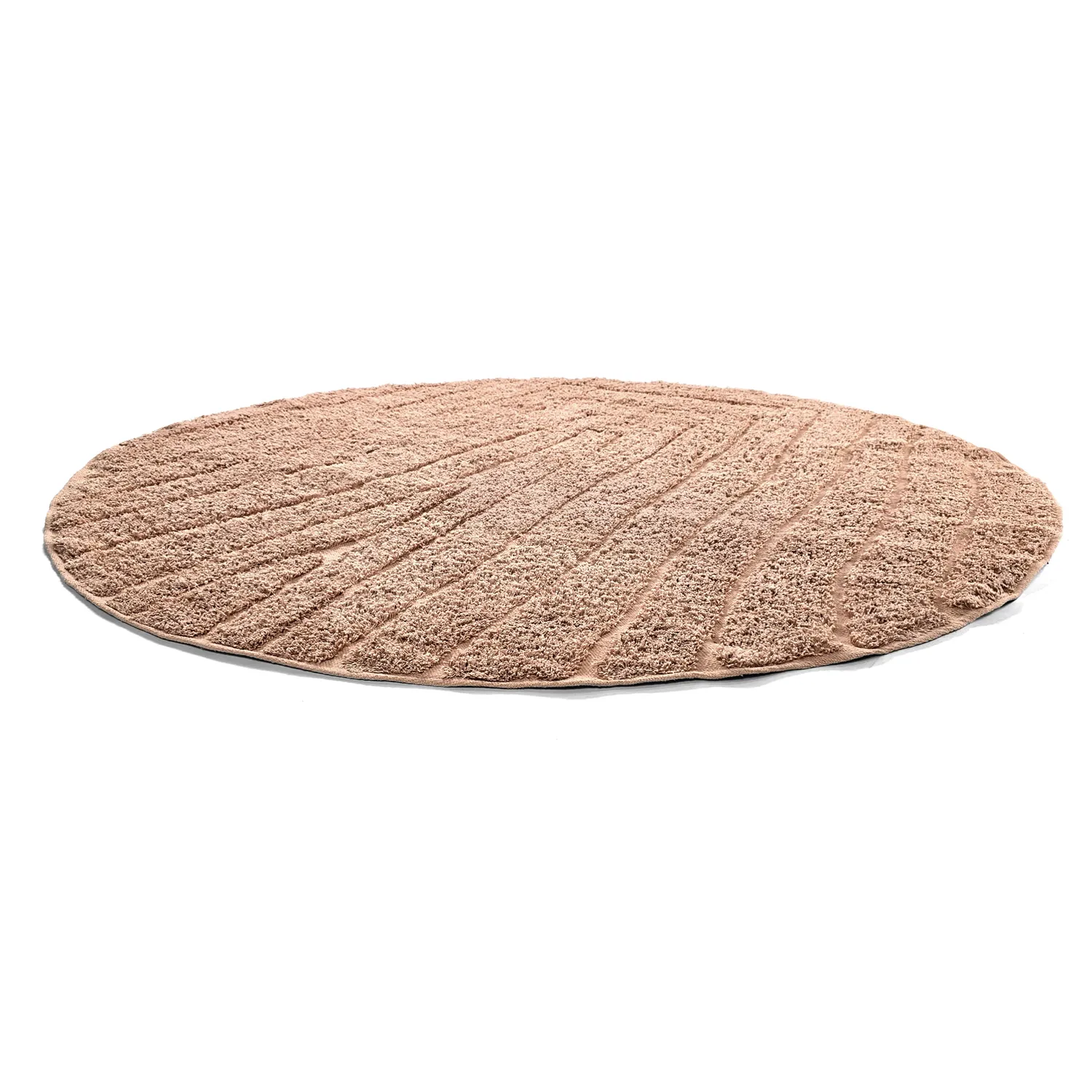 Ronde vloerkleden - Farley Natural Cotton Shaggy (roze)