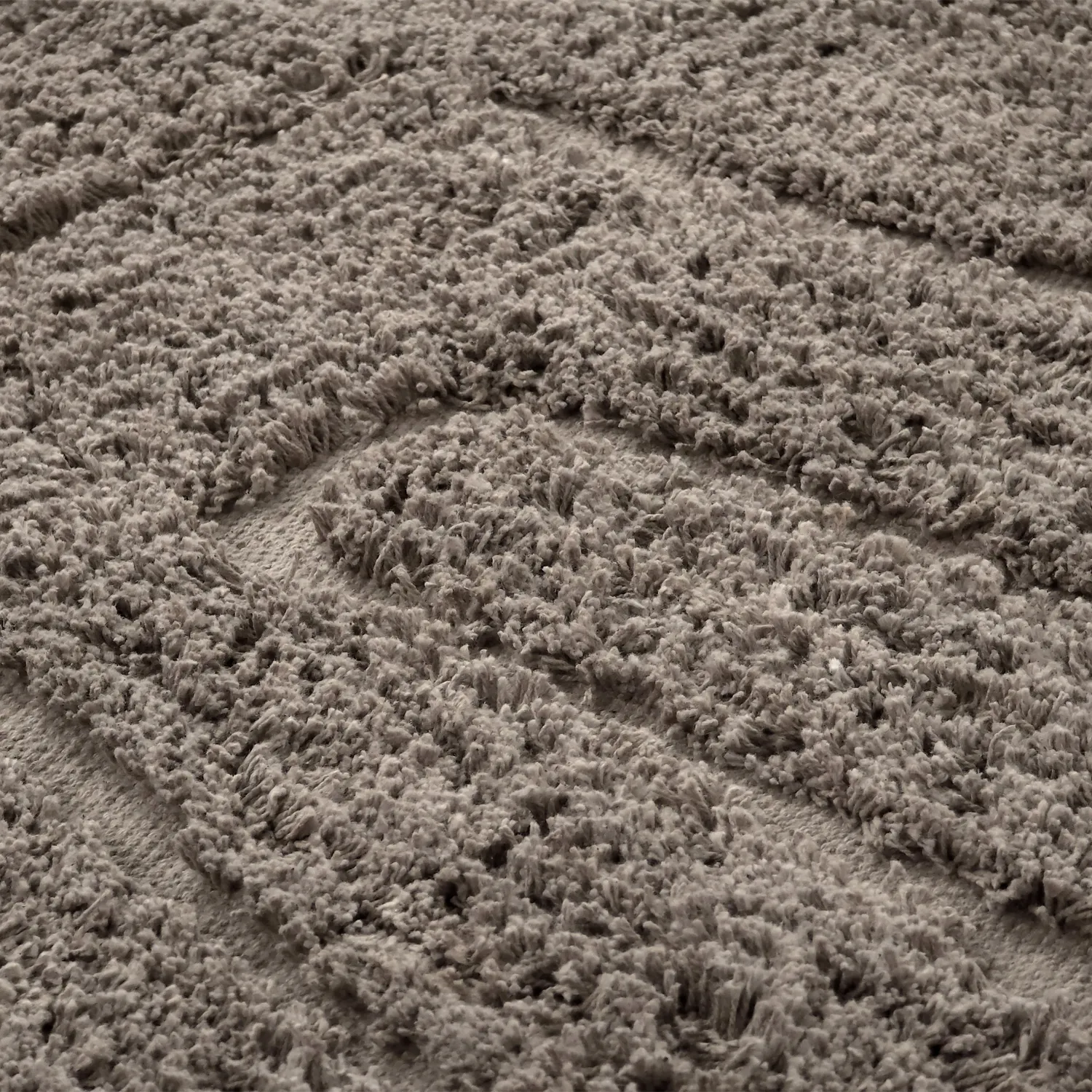 Ronde vloerkleden - Farley Natural Cotton Shaggy (taupe)