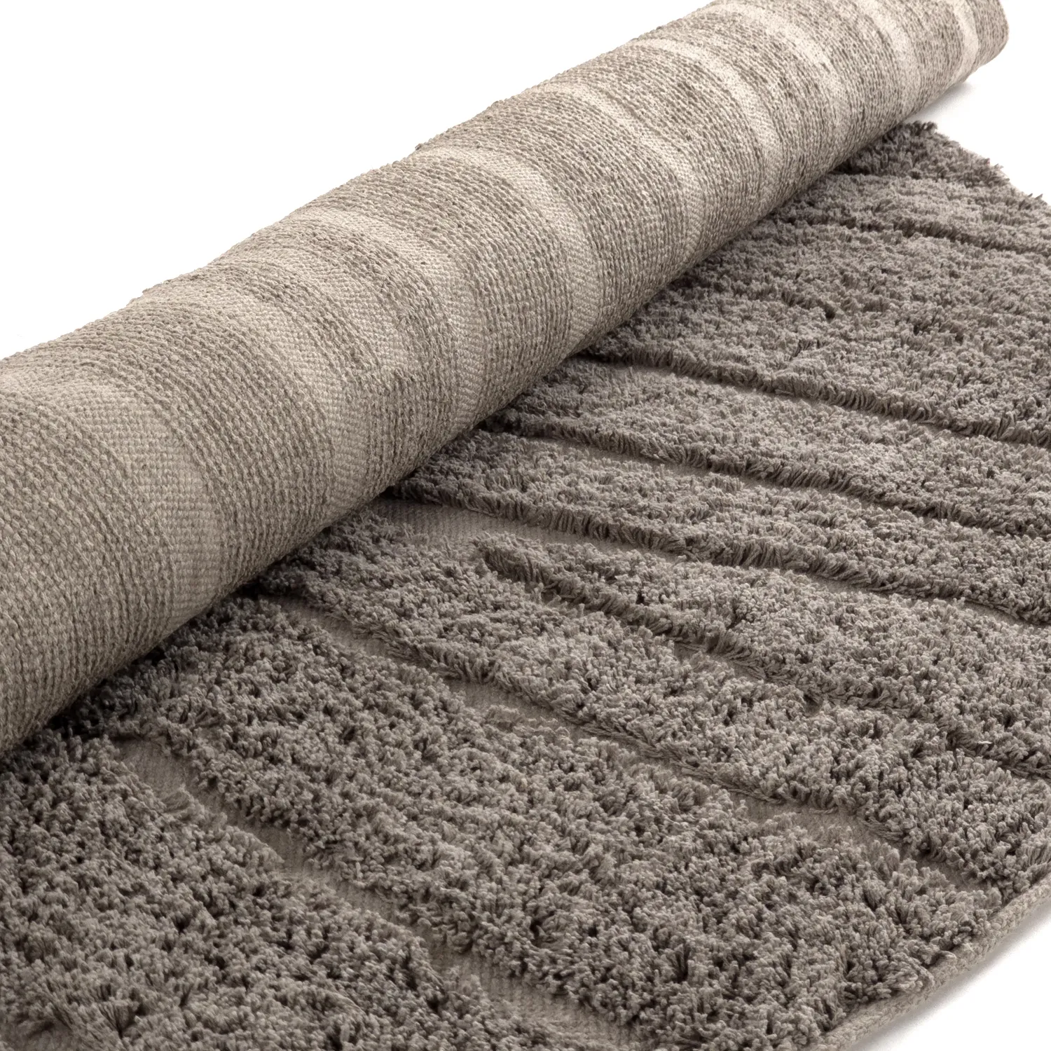 Ronde vloerkleden - Farley Natural Cotton Shaggy (taupe)