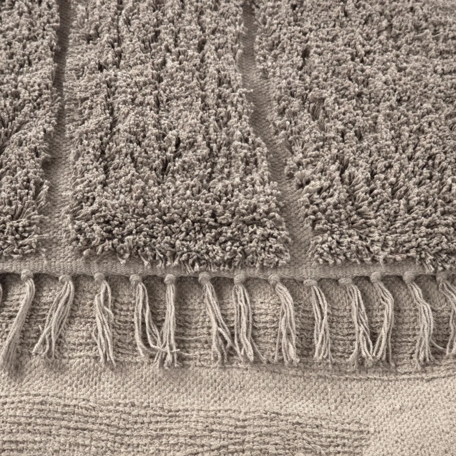 Hoogpolig vloerkleed - Farley Natural Cotton Shaggy (taupe)