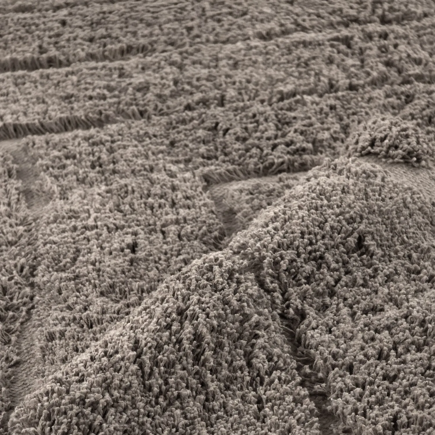 Hoogpolig vloerkleed - Farley Natural Cotton Shaggy (taupe)