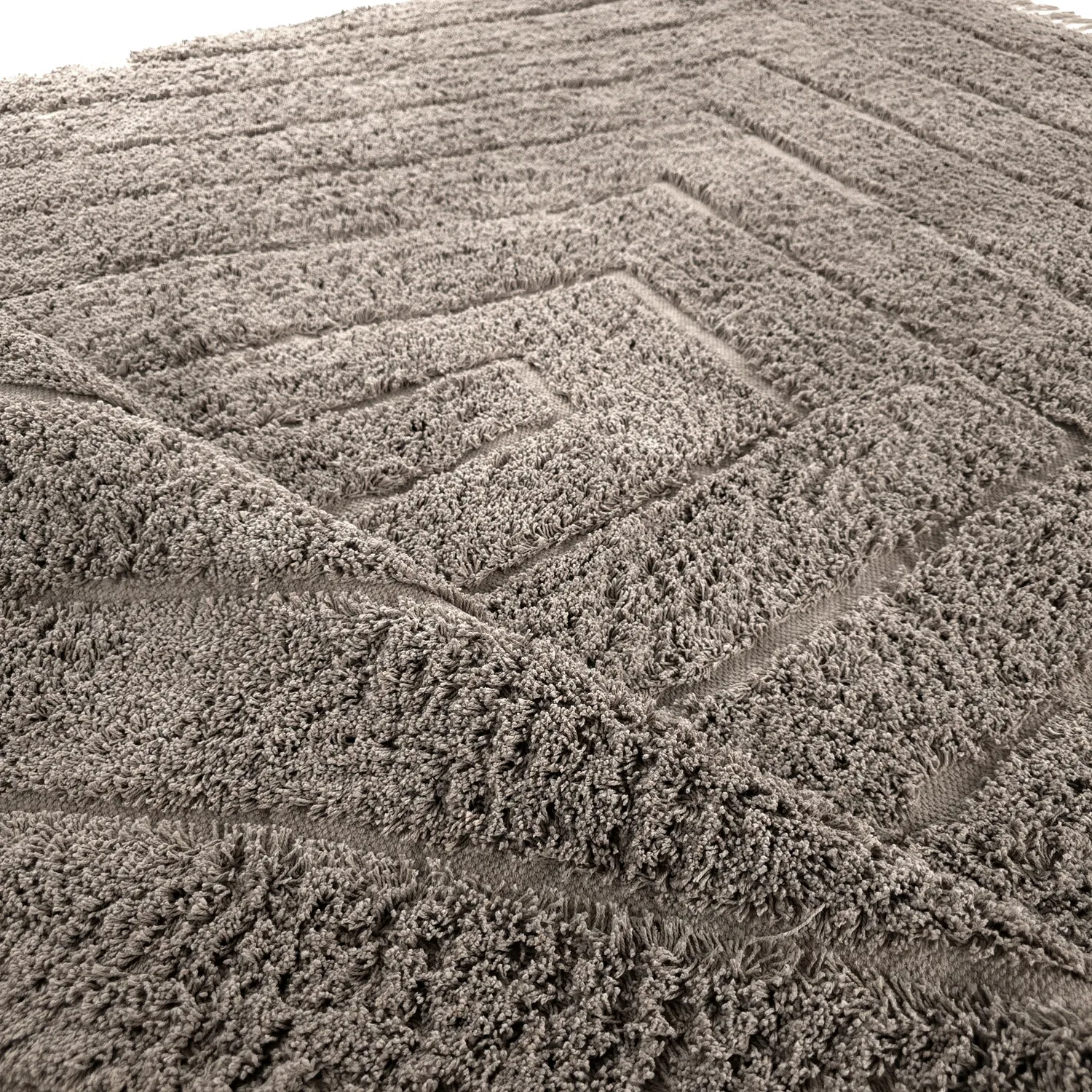 Hoogpolig vloerkleed - Farley Natural Cotton Shaggy (taupe)