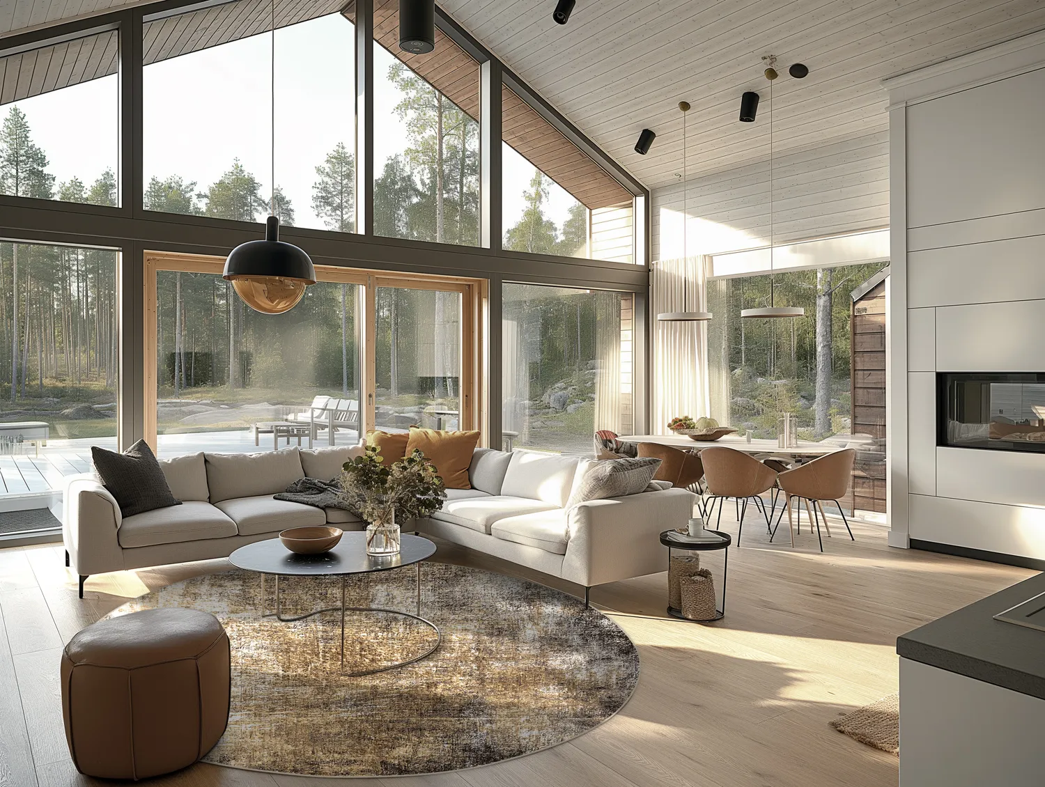 Rond vloerkleed - Florent (bruin)