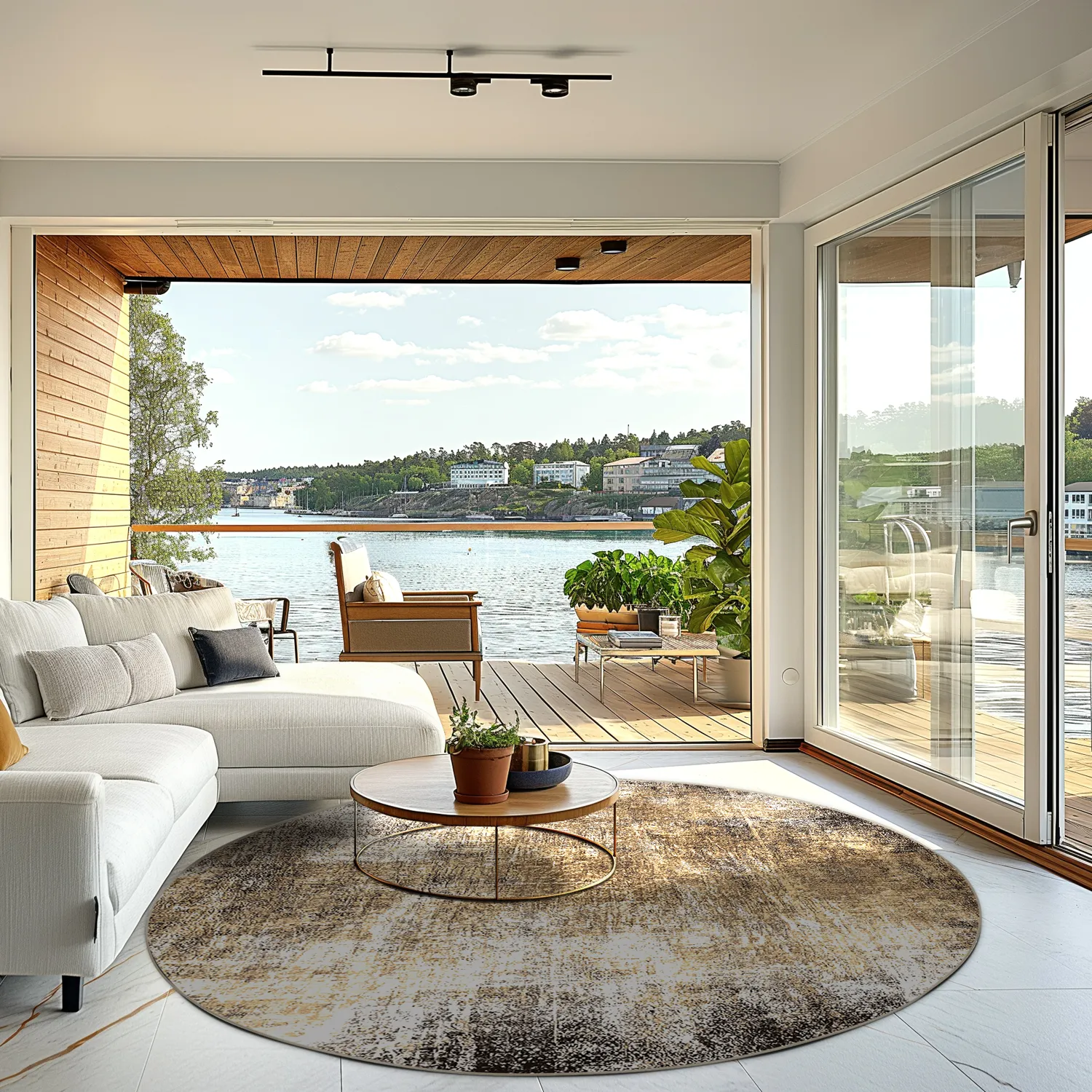 Rond vloerkleed - Florent (bruin)