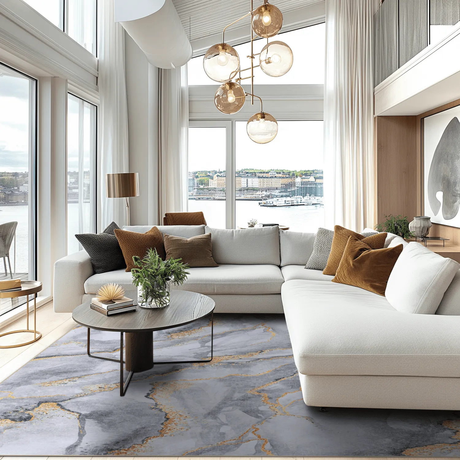 Wilton - Genova (grijs/wit/goud)