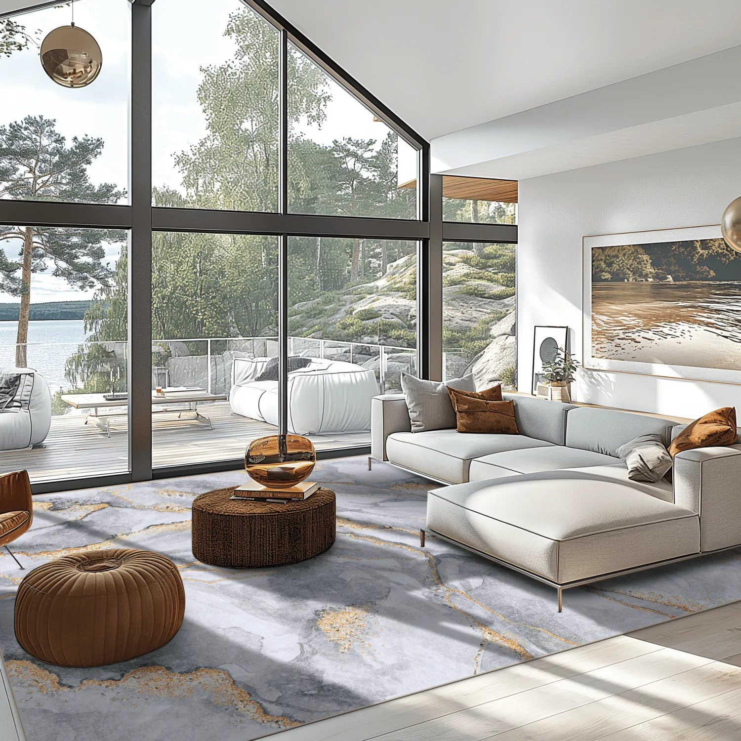 Wilton - Genova (grijs/wit/goud)