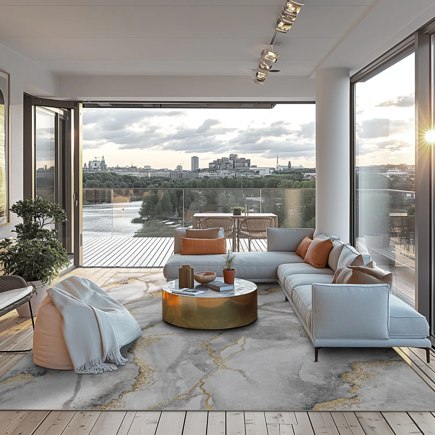 Wilton - Genova (grijs/wit/goud)