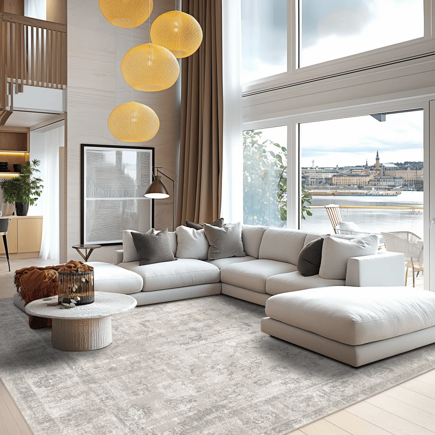 Rond vloerkleed - Gombalia (grijs)