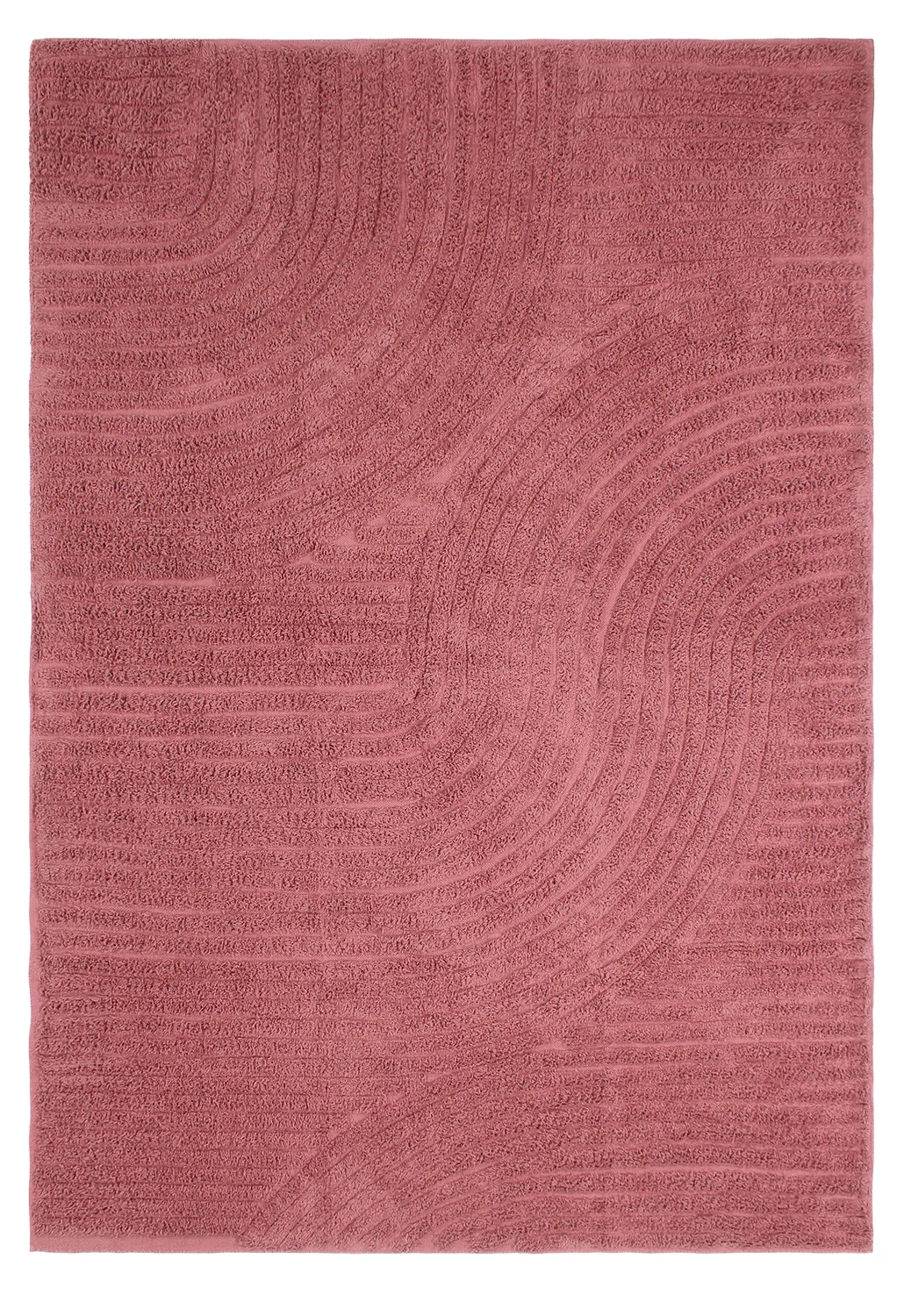 Hoogpolig vloerkleed - Halo Natural Cotton Shaggy (rood)