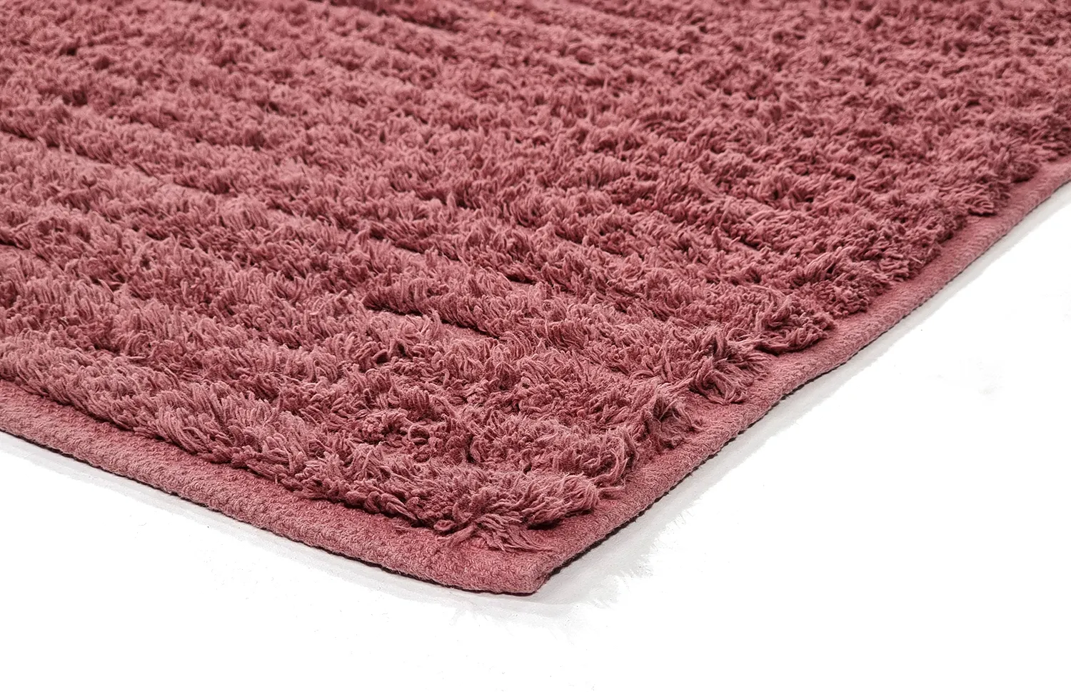 Hoogpolig vloerkleed - Halo Natural Cotton Shaggy (rood)
