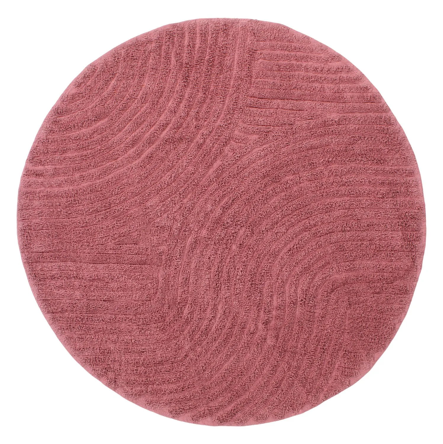 Ronde vloerkleden - Halo Natural Cotton Shaggy (rood)
