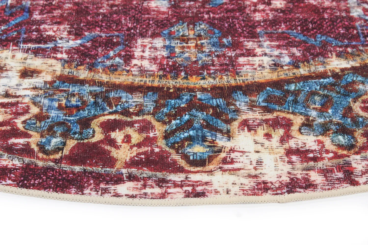 Rond vloerkleed - Idri (bordeaux/multi)