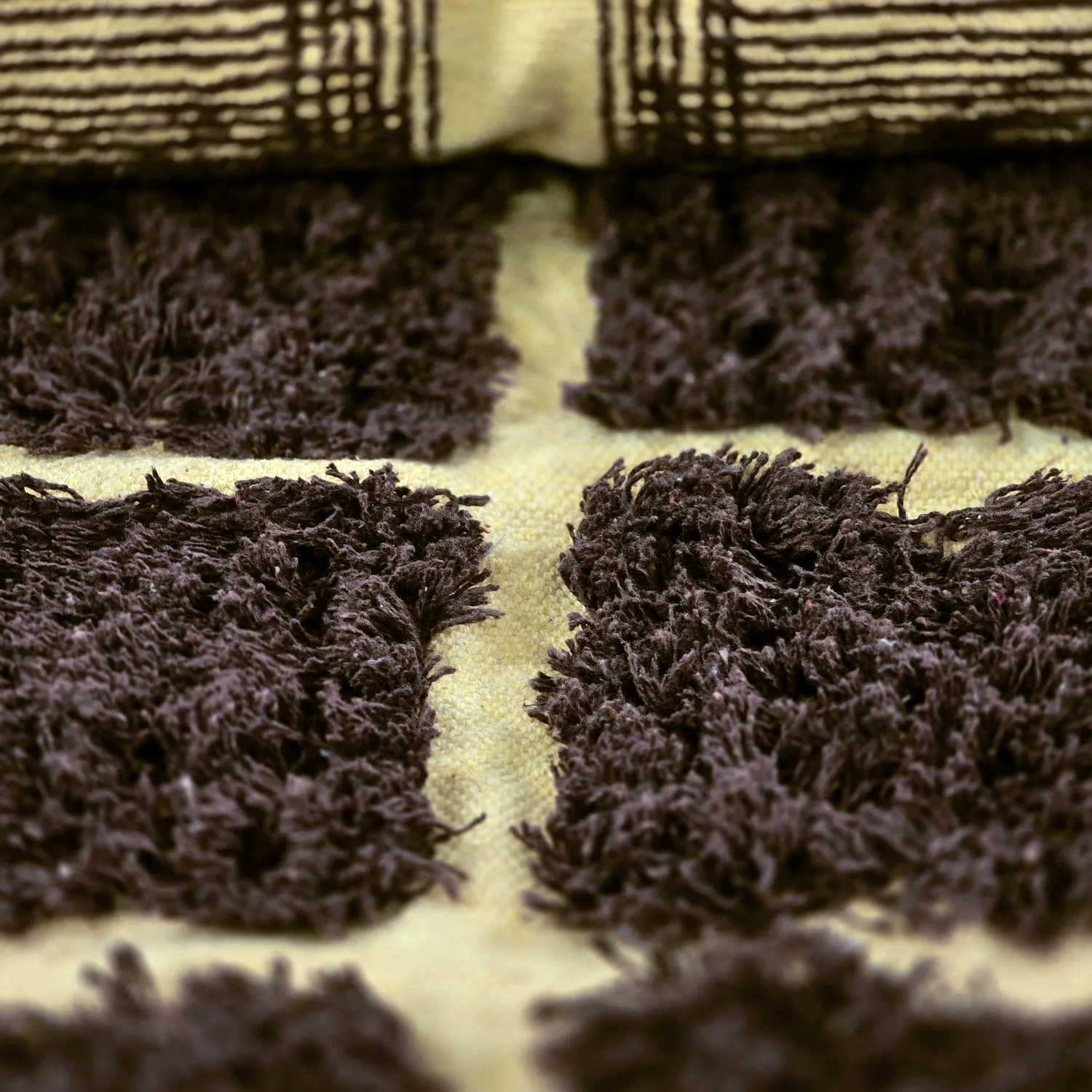 Hoogpolig vloerkleed - Ikara Natural Cotton Shaggy (bruin)