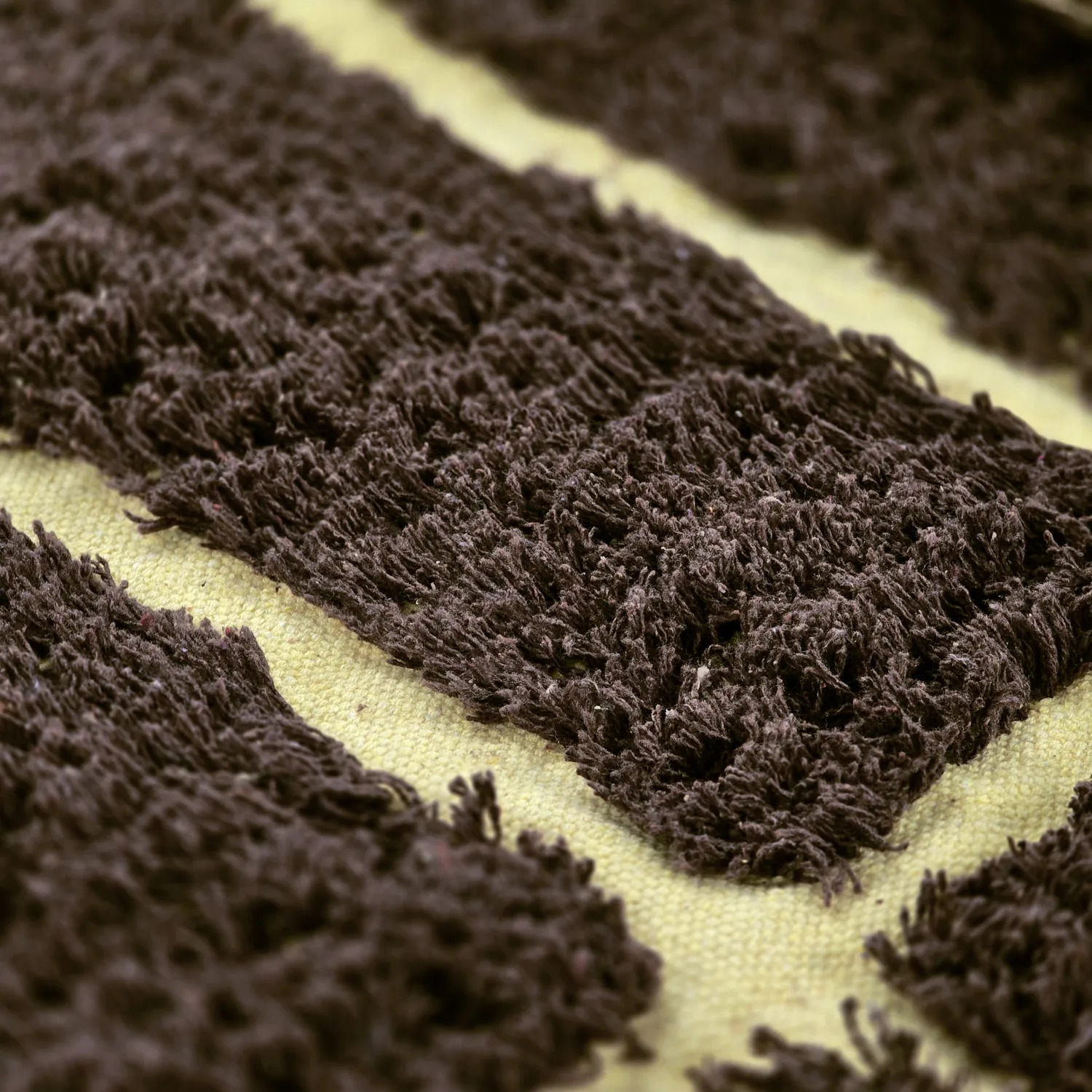 Hoogpolig vloerkleed - Ikara Natural Cotton Shaggy (bruin)