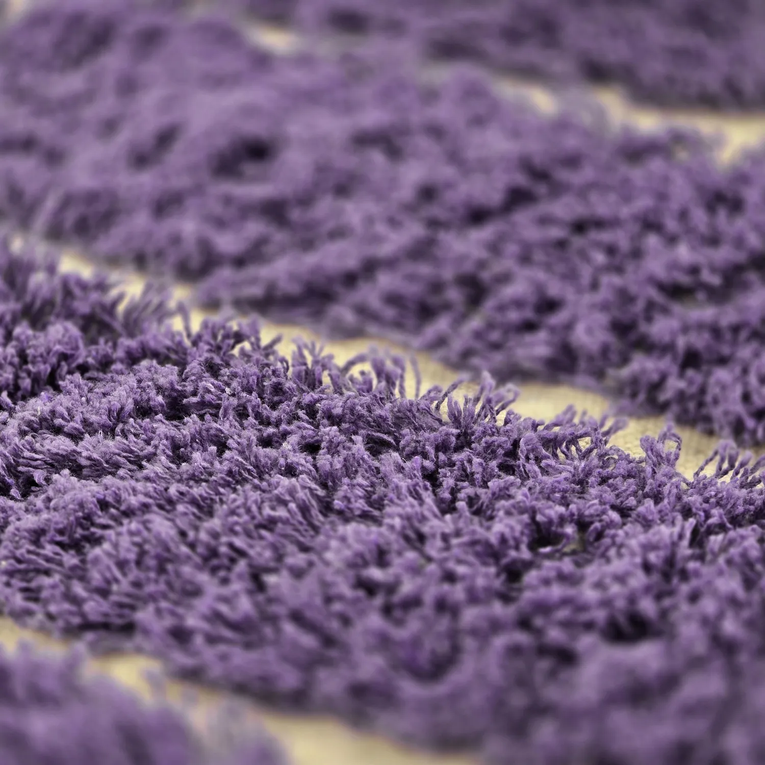 Rond vloerkleed - Ikara Natural Cotton Shaggy (paars)