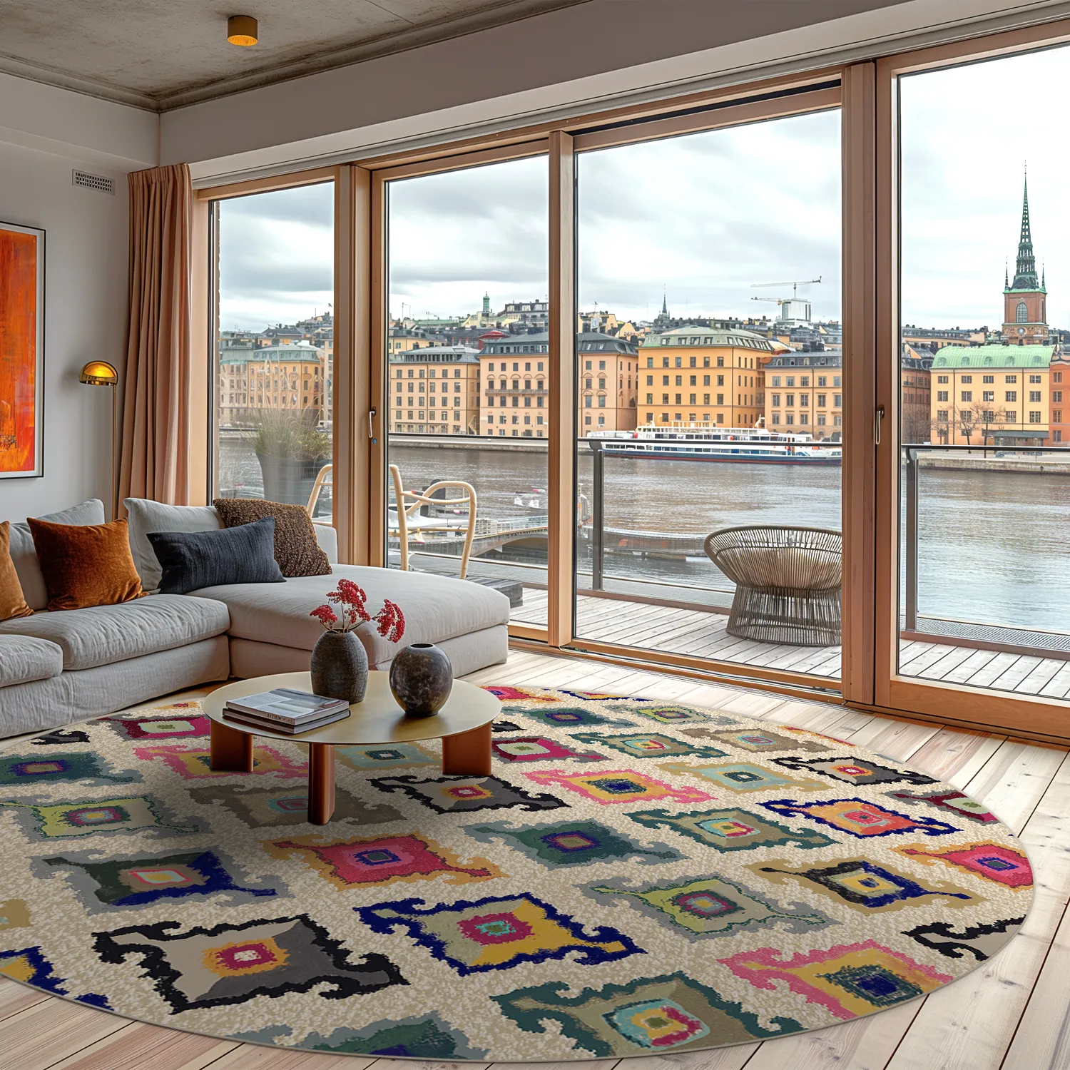 Rond vloerkleed - Isparta (multi)