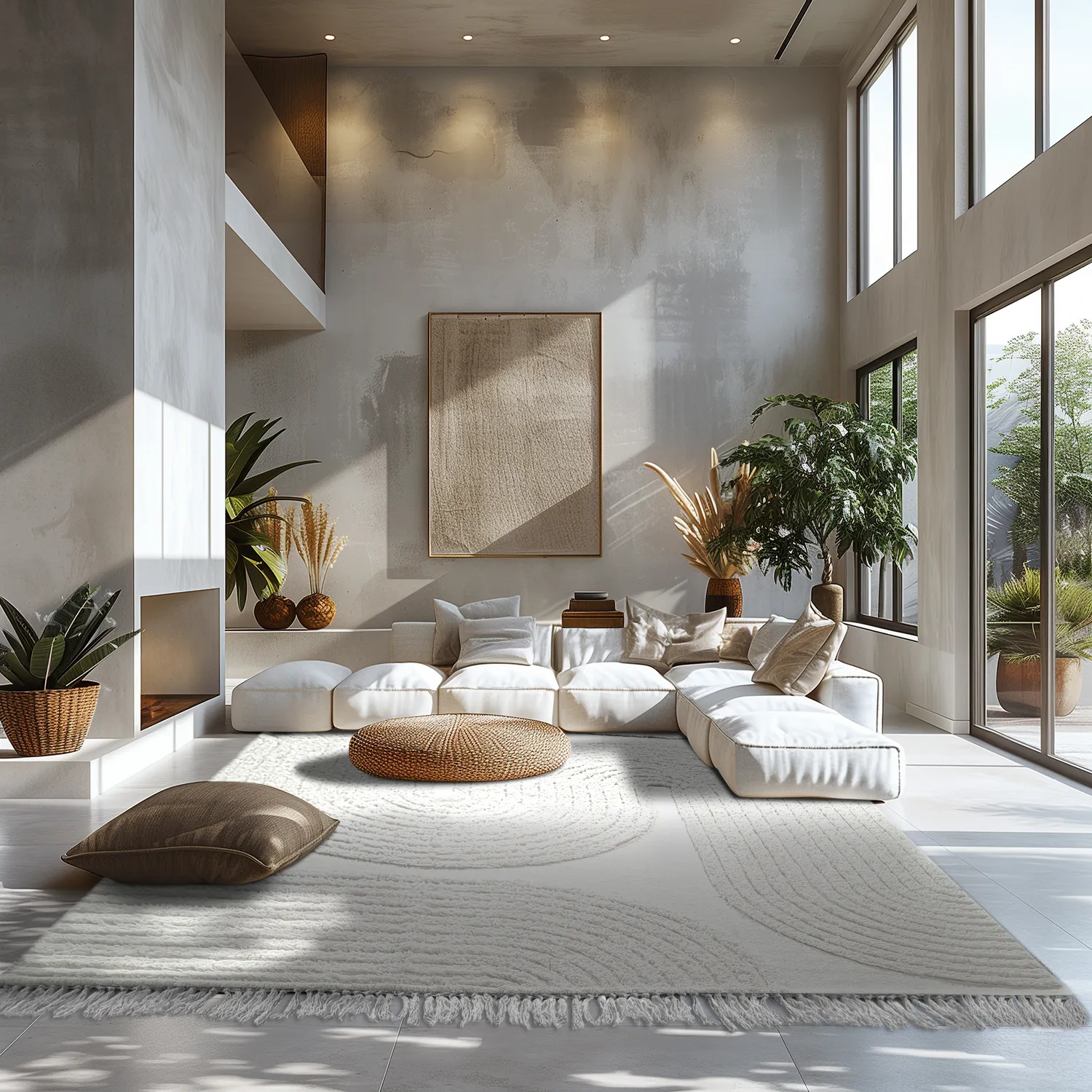 Hoogpolig vloerkleed - Jovie Natural Cotton Shaggy (offwhite)