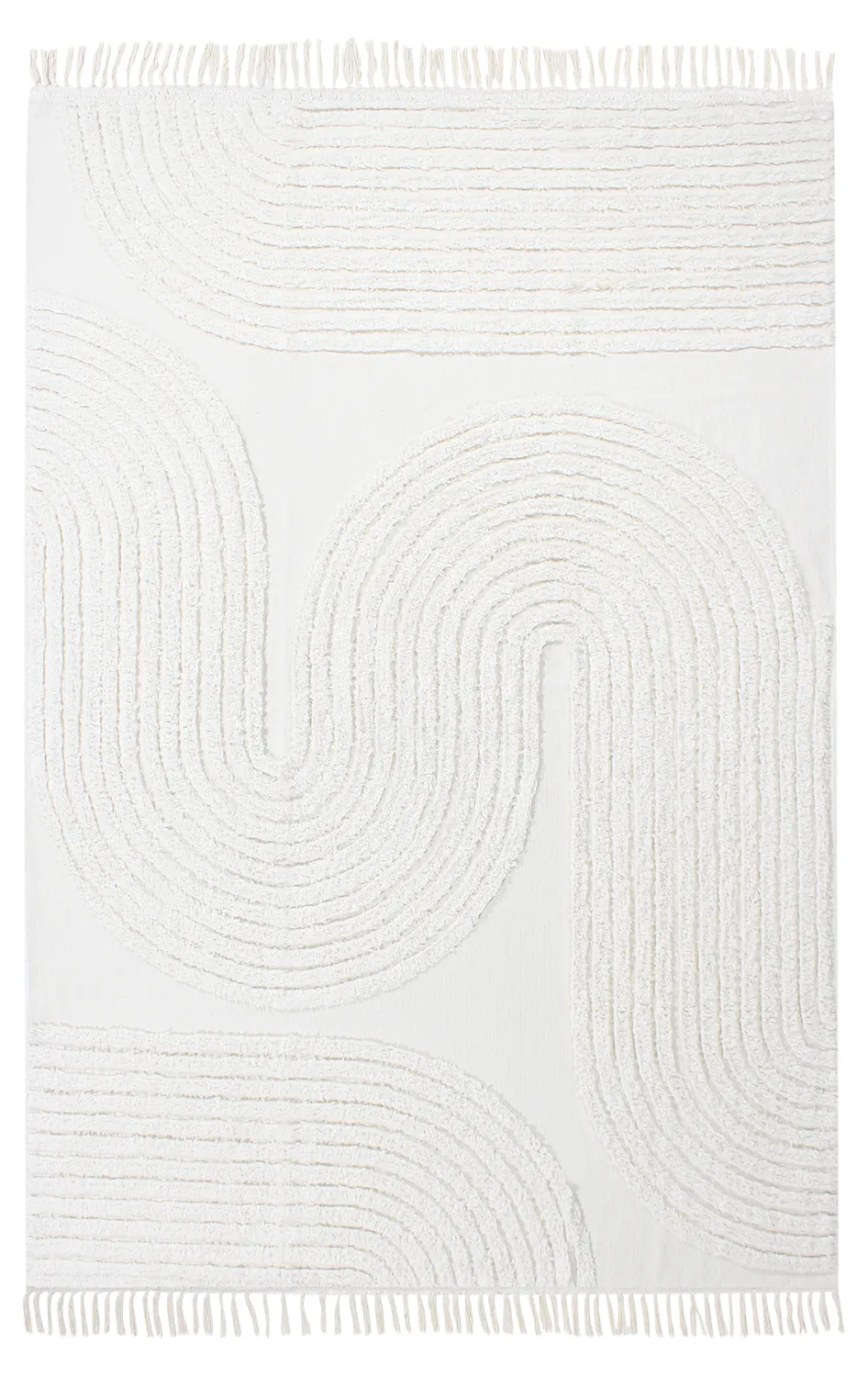 Hoogpolig vloerkleed - Jovie Natural Cotton Shaggy (offwhite)