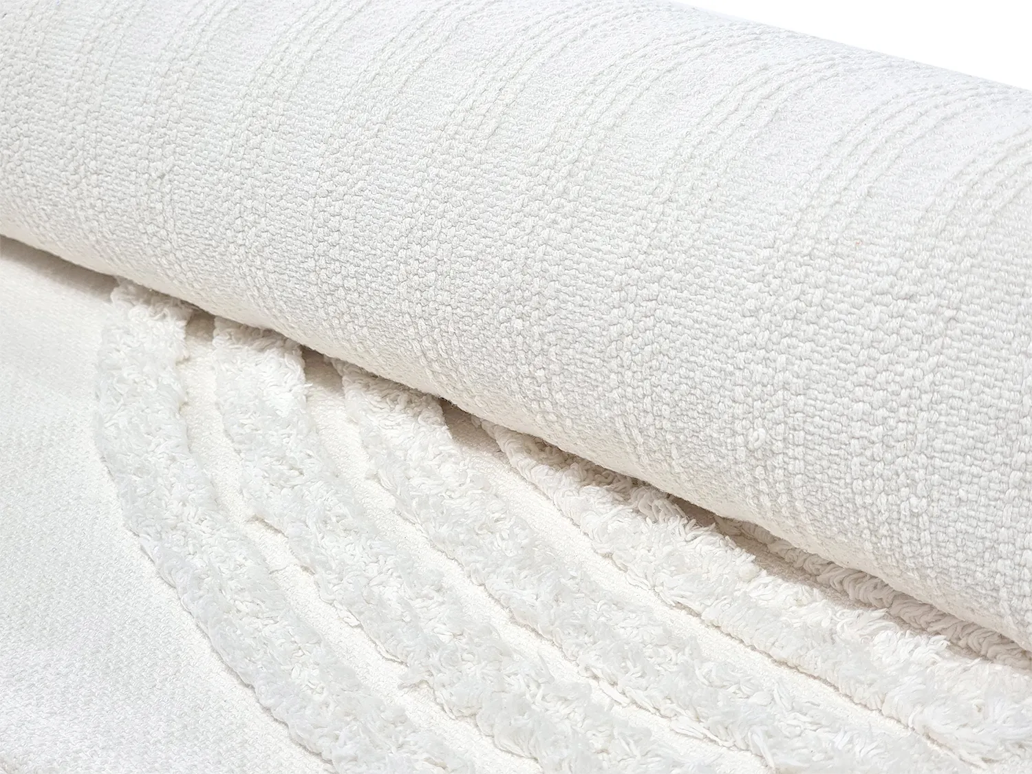 Hoogpolig vloerkleed - Jovie Natural Cotton Shaggy (offwhite)